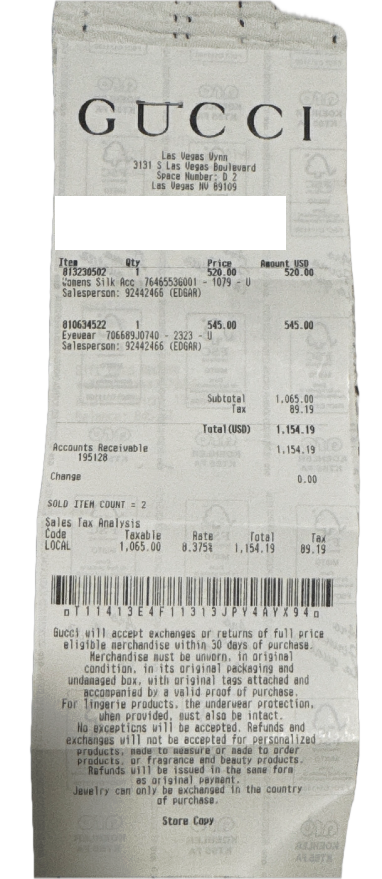 Gucci Black Acetate Oversized Square Sunglasses GG1189S