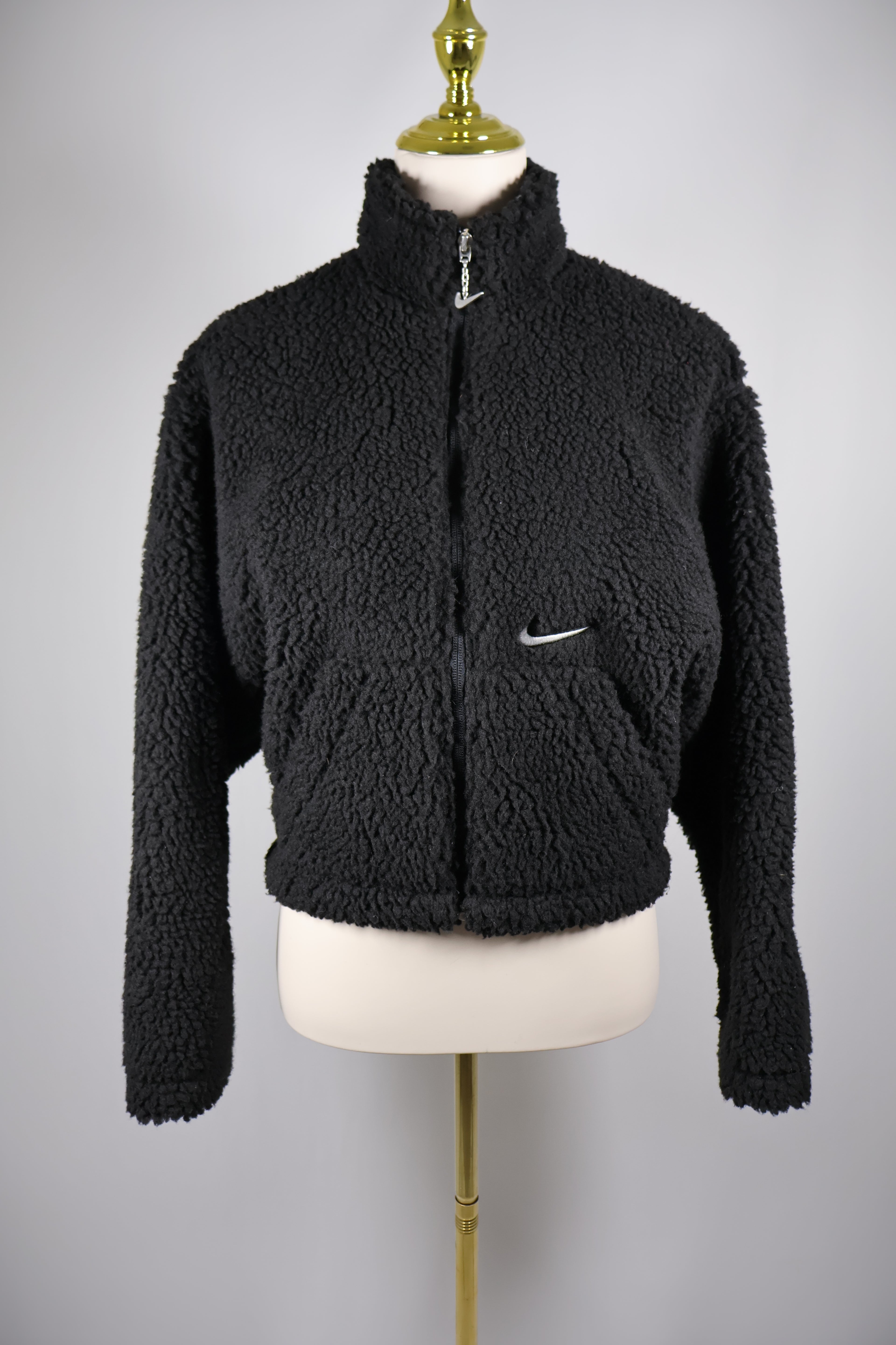 Nike Sherpa Fleece Cropped Jacket | Size XS