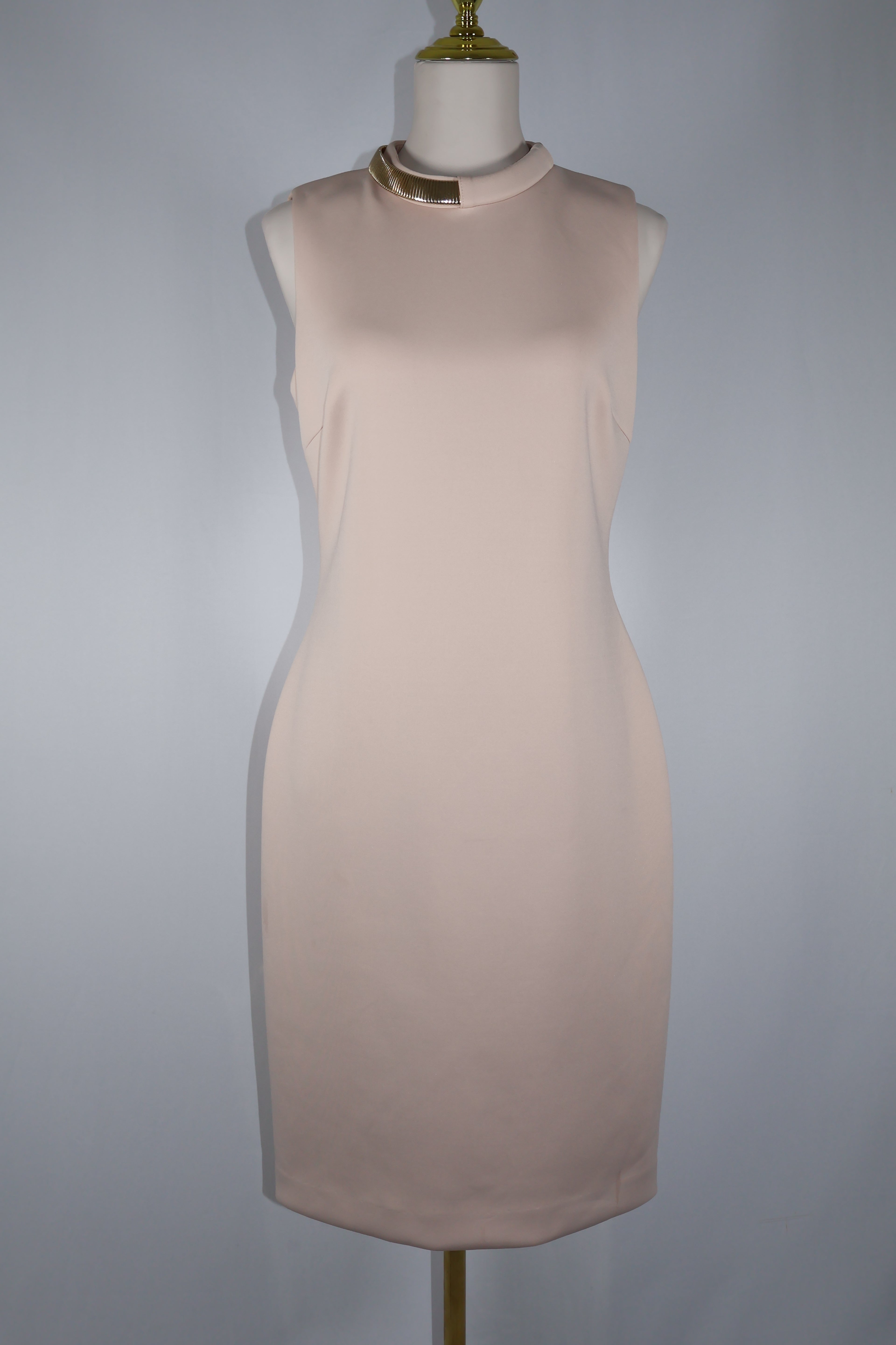 Calvin Klein Blush Sleeveless Sheath Dress / Size S