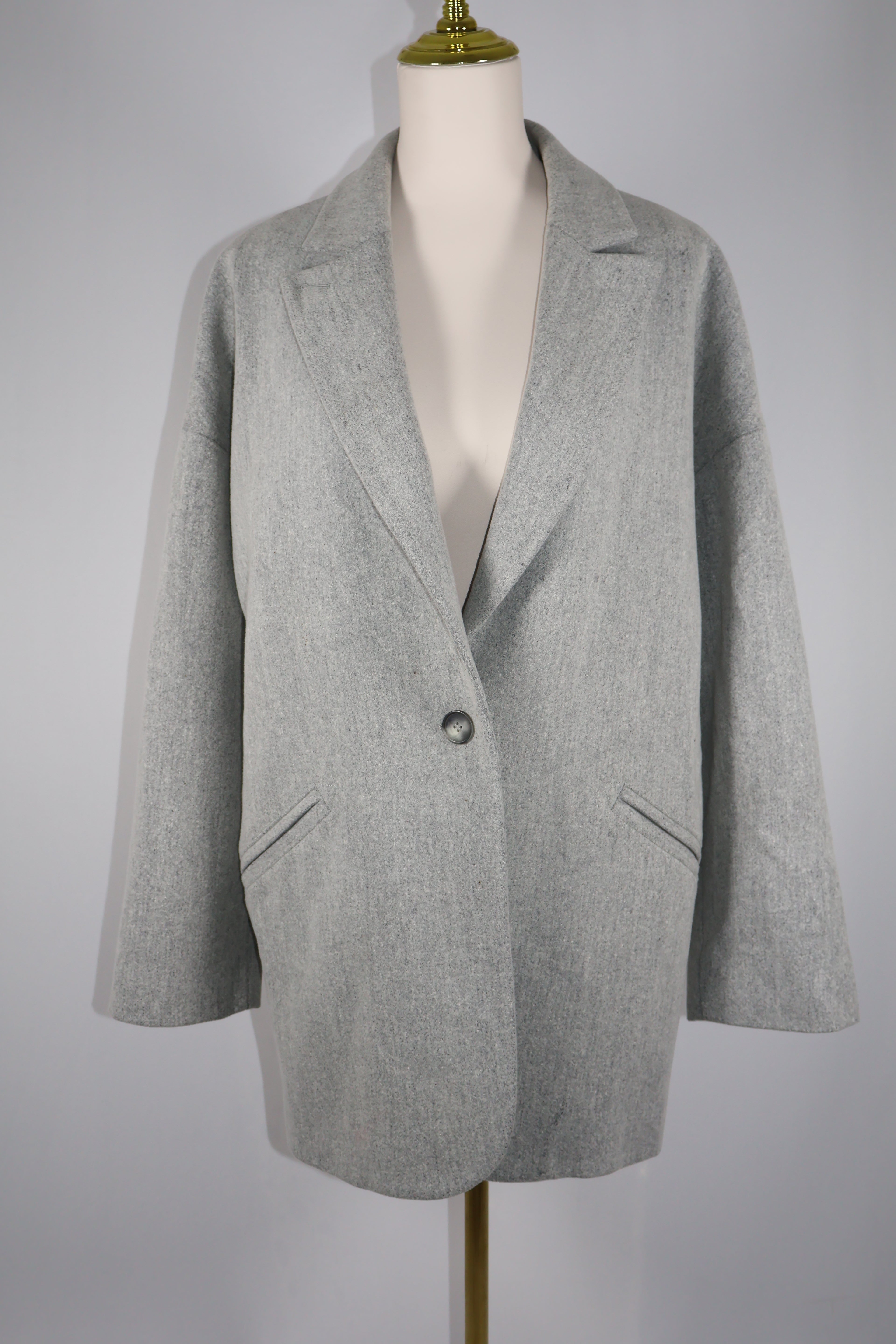 Light Grey Tailored Blazer-Jacket / Size M