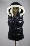 S13 Annie Faux Sherpa Puffer Vest | Size L