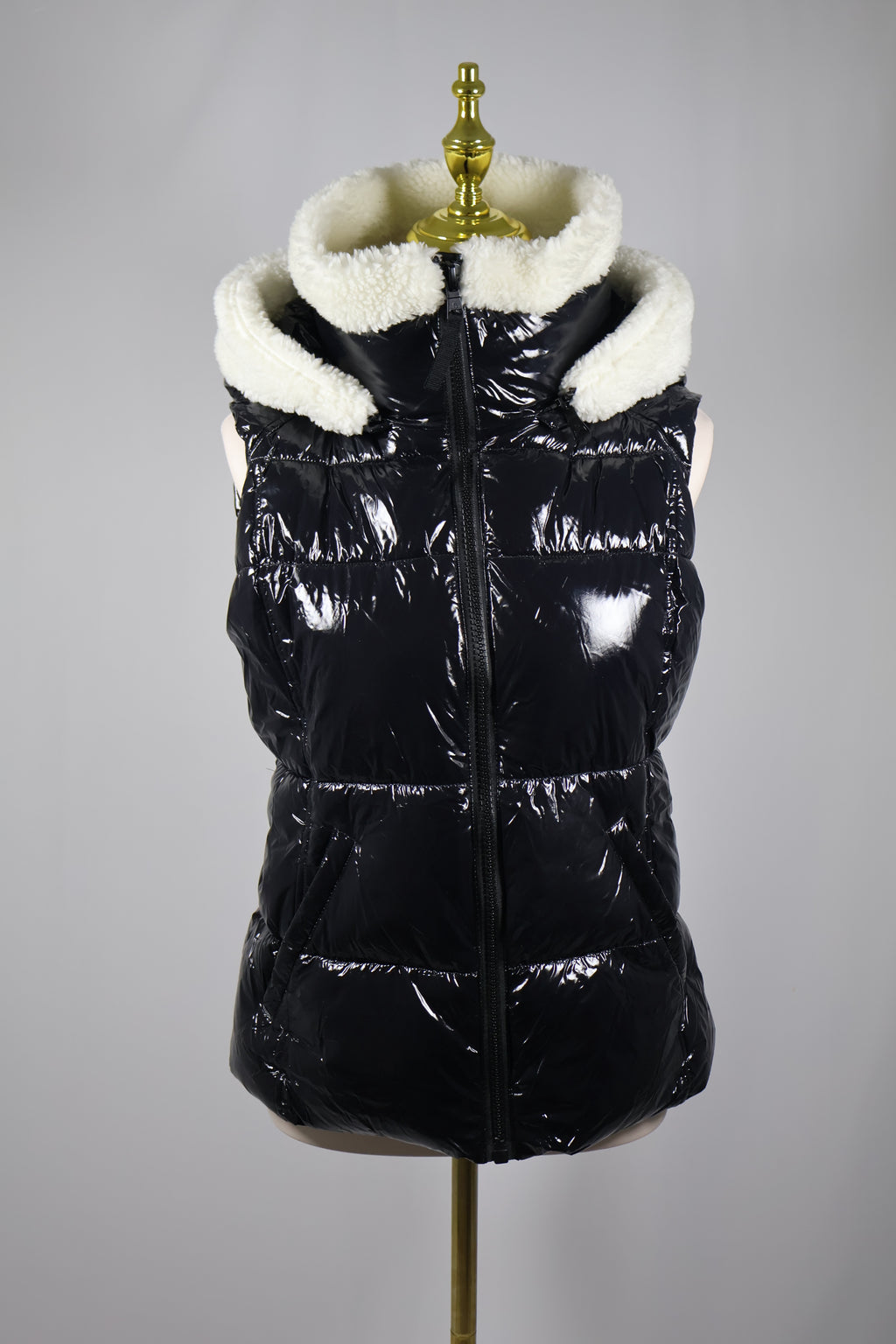 S13 Annie Faux Sherpa Puffer Vest | Size L
