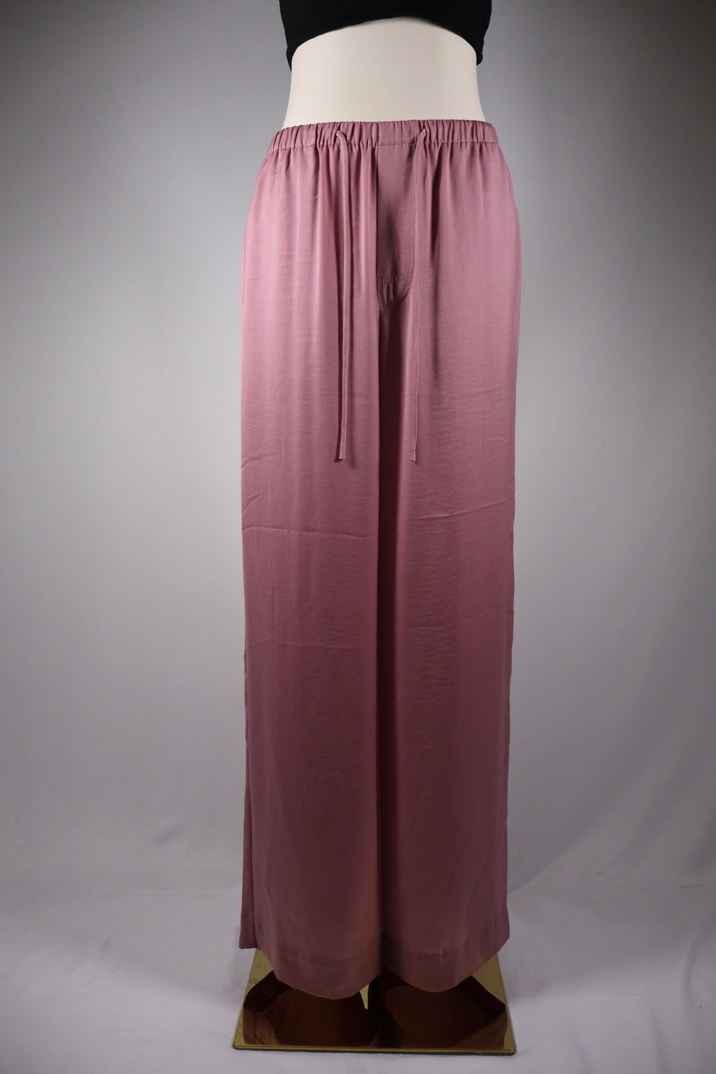 Vince Dusty Rose Satin Wide Leg Pants | Size M