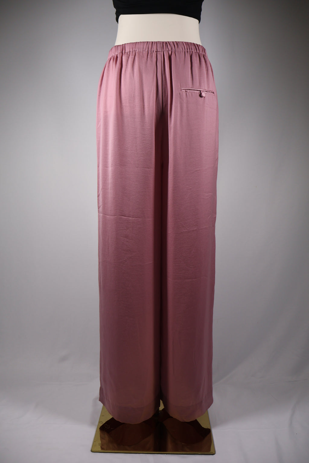 Vince Dusty Rose Satin Wide Leg Pants | Size M