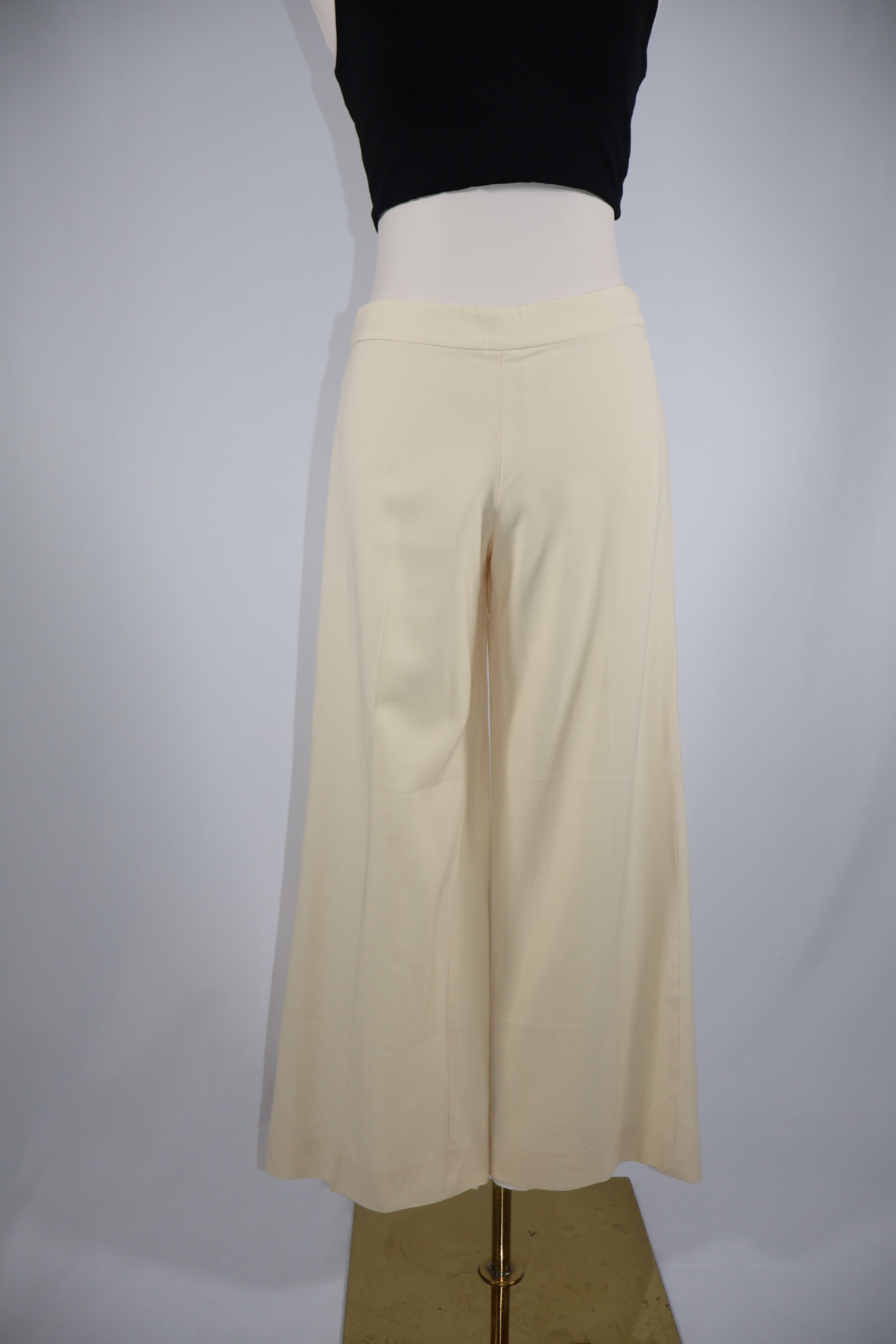 Ralph Lauren Mainline 100% Wool Wide Leg Cropped Trousers | Size 8