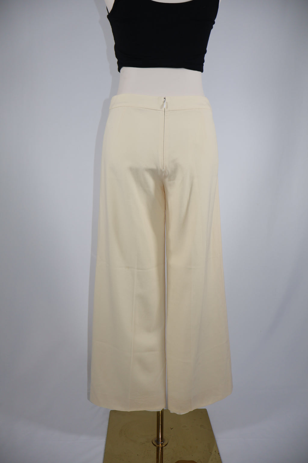 Ralph Lauren Mainline 100% Wool Wide Leg Cropped Trousers | Size 8
