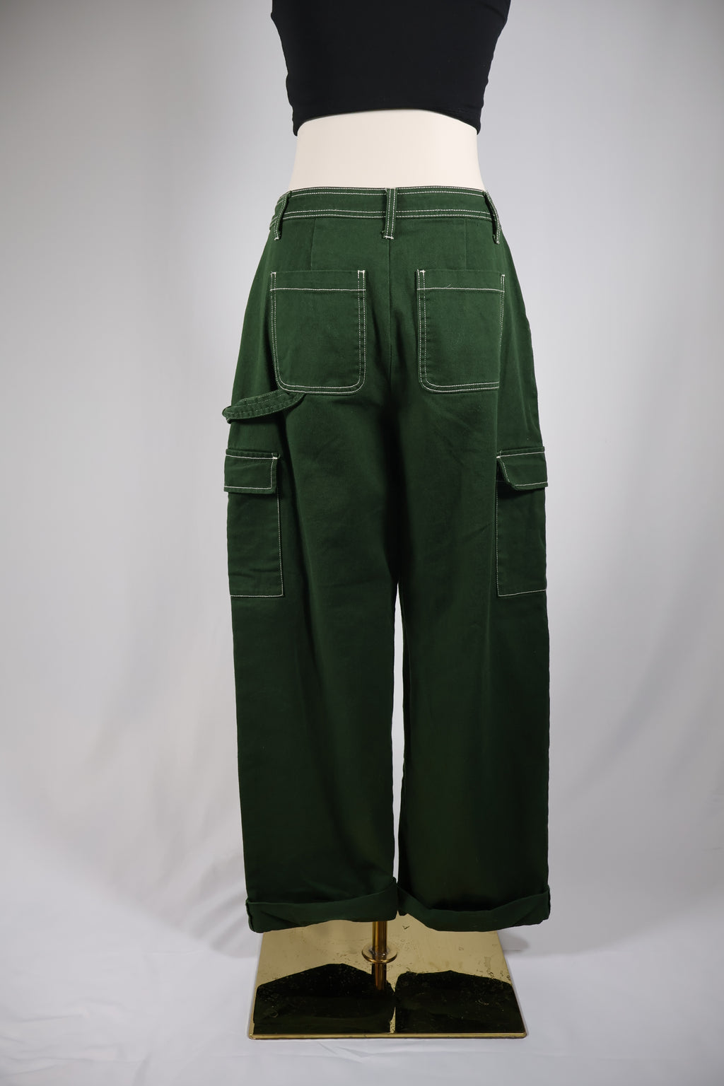 Sandy Liang Green Cargo Utility Pants | Size 6