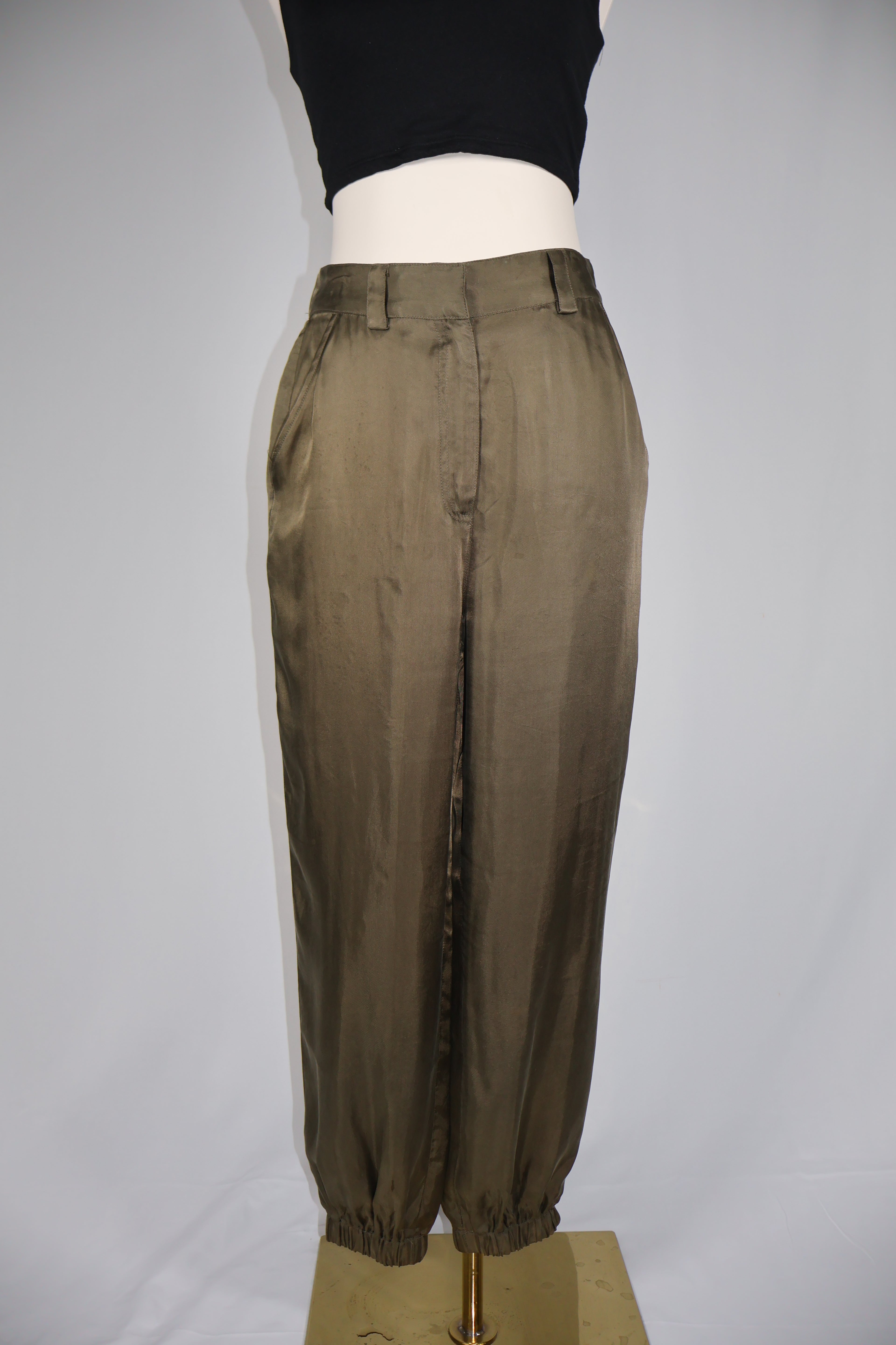 Cinq a Sept 5a7 Olive Tapered Trousers / Size S