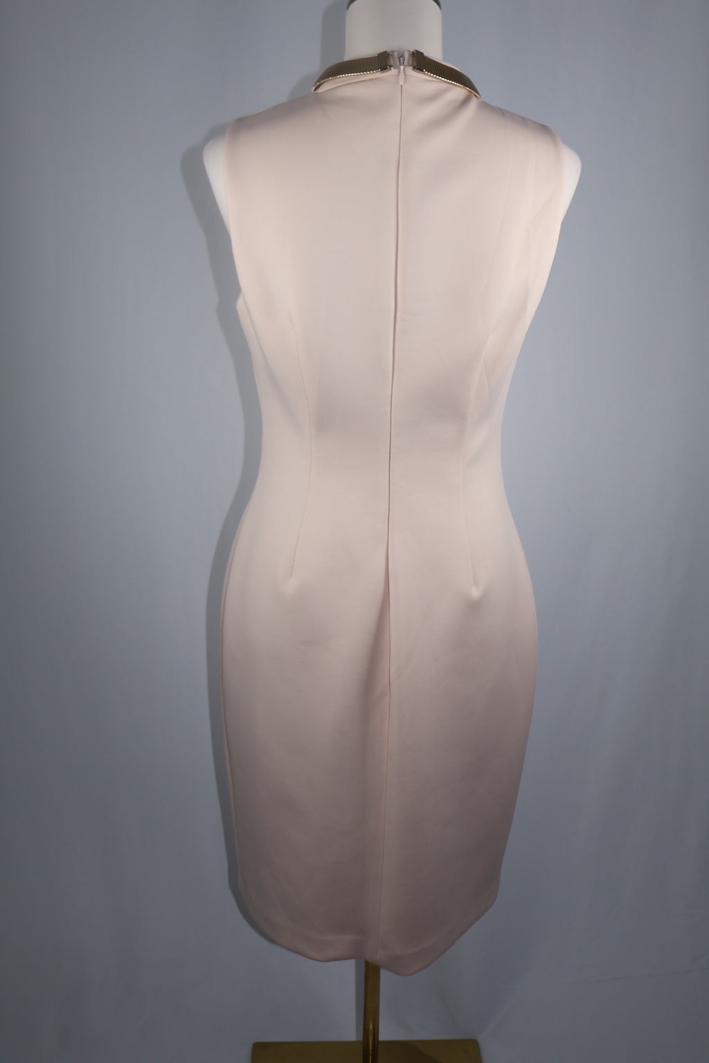 Calvin Klein Blush Sleeveless Sheath Dress / Size S