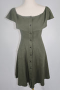 Saks Fifth Avenue Linen Blend Off Shoulder Dress | Size 4