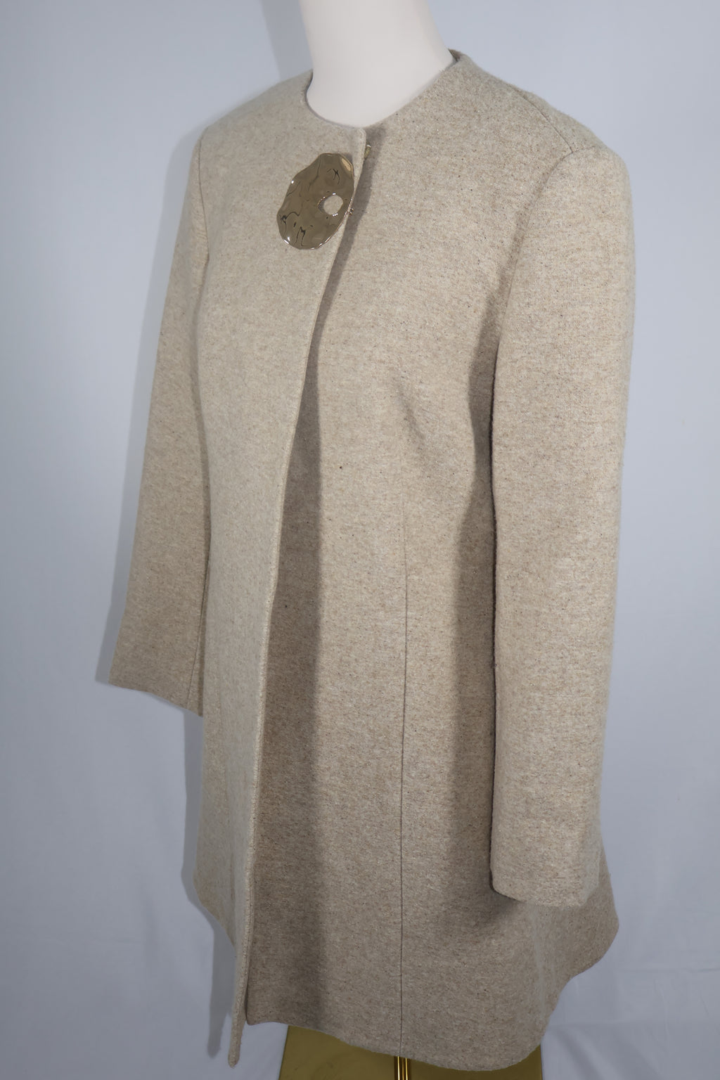 CO. Wool-Silk Top Button Coat / Size S