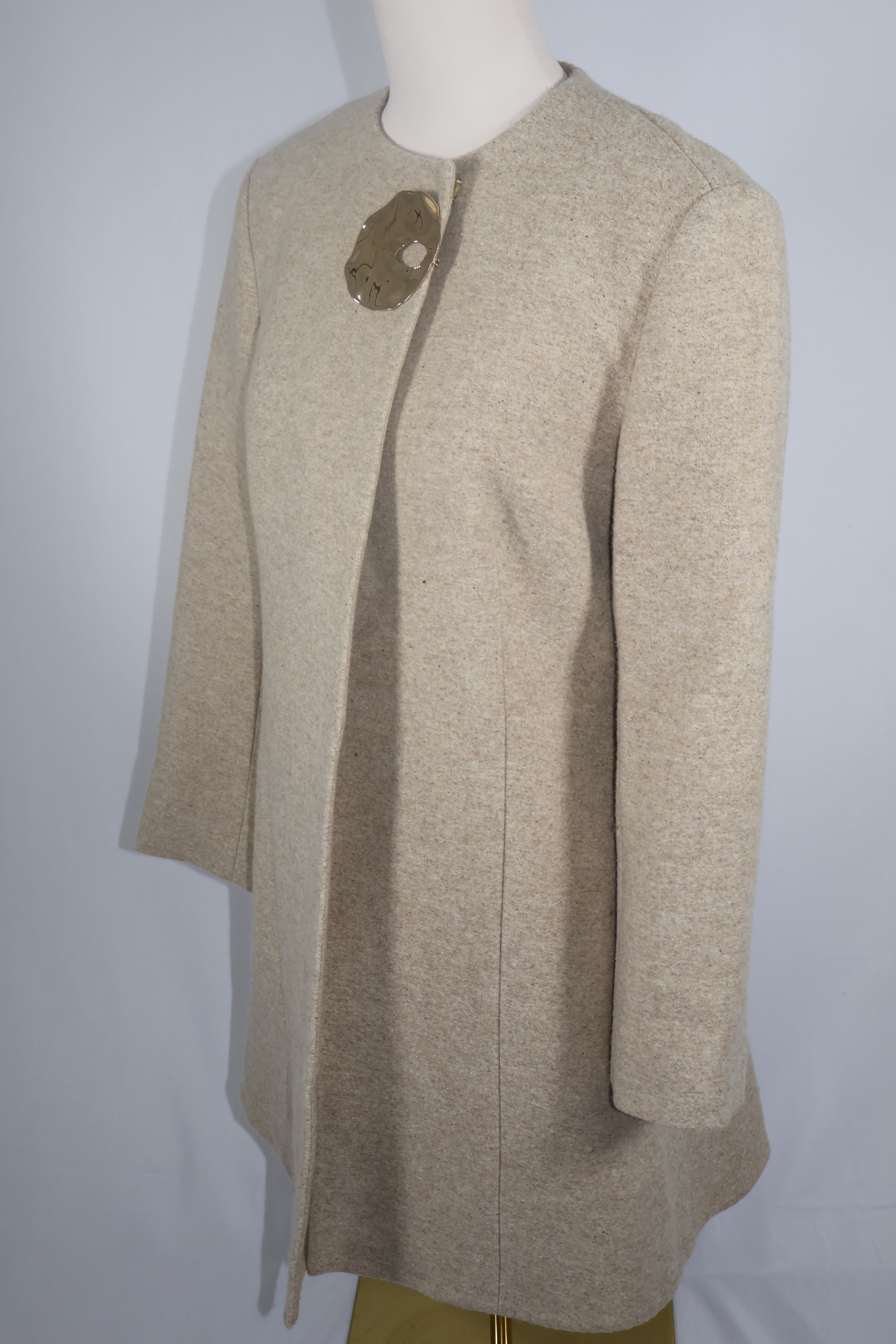 CO. Wool-Silk Top Button Coat / Size S