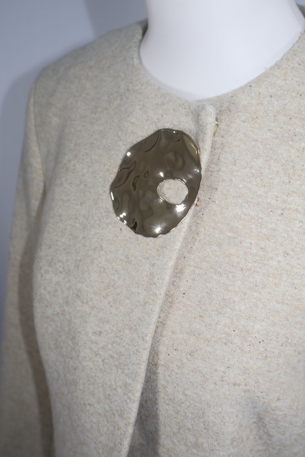 CO. Wool-Silk Top Button Coat / Size S