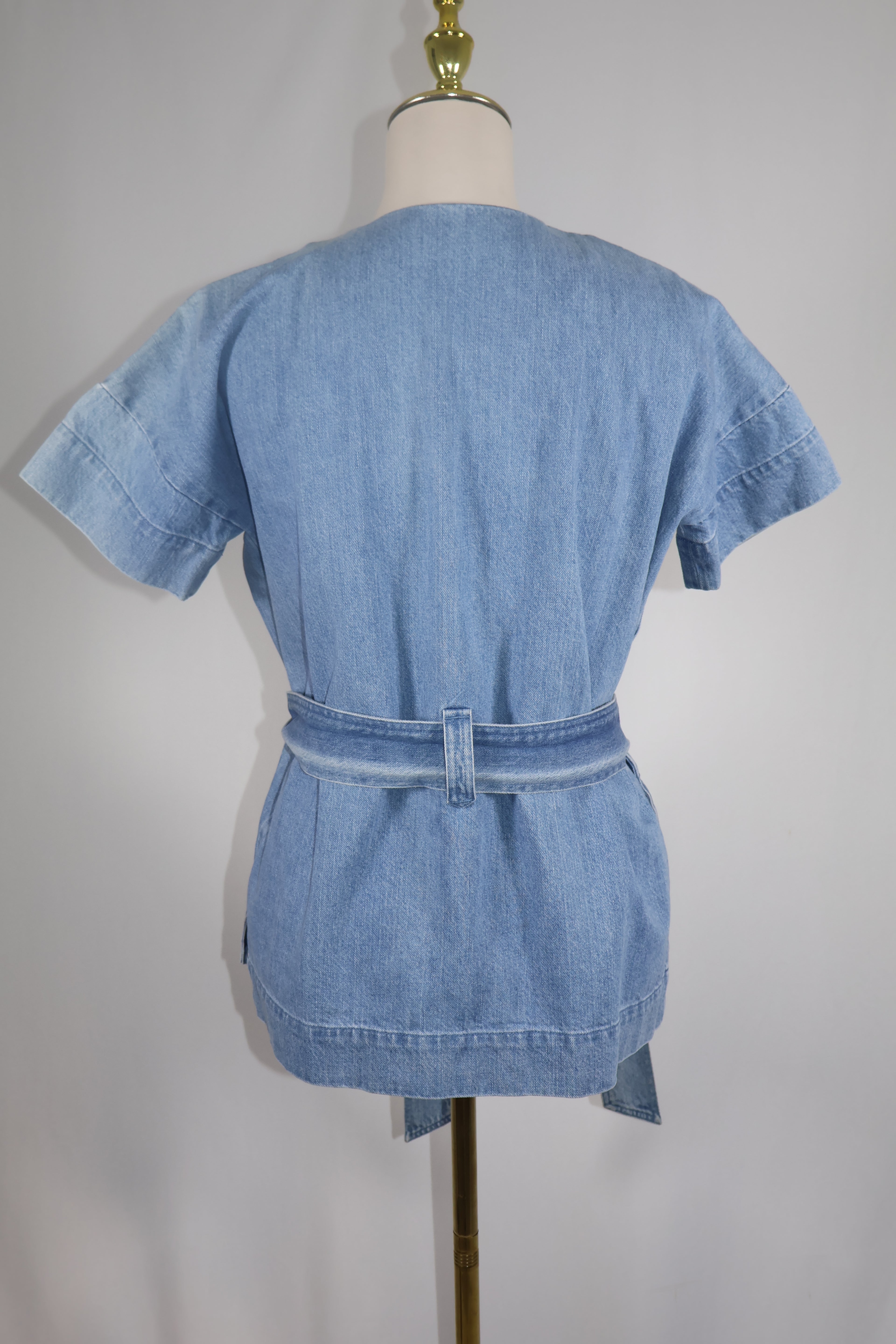 AYR Blue Denim Short Sleeve Kimono / Size 2