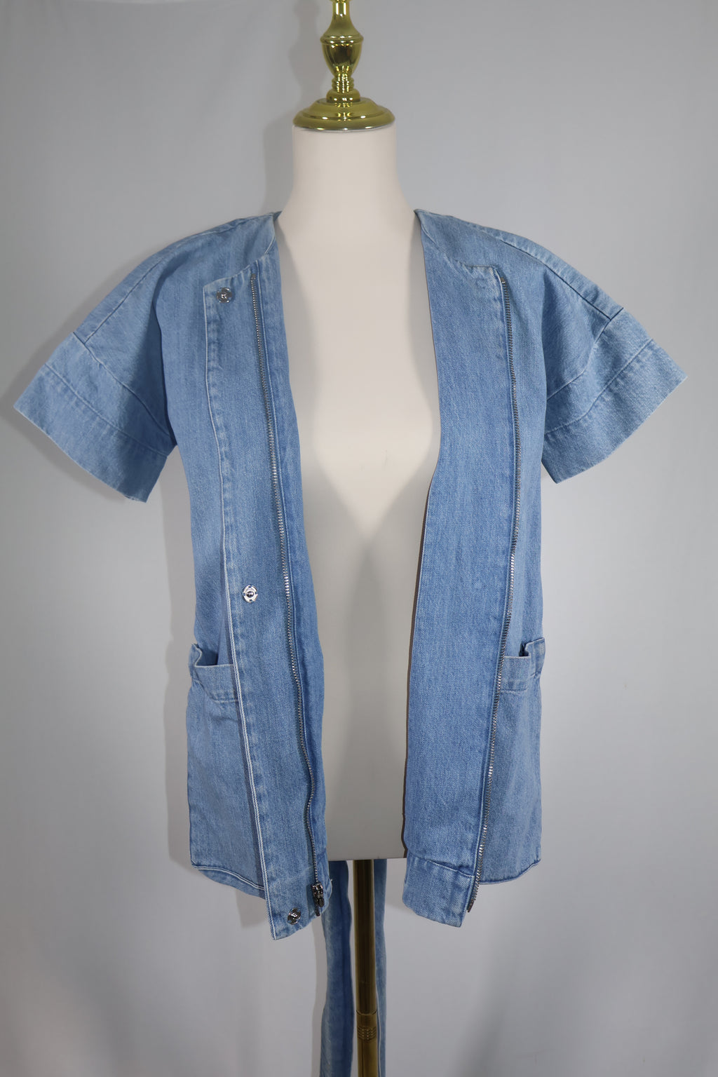 AYR Blue Denim Short Sleeve Kimono / Size 2