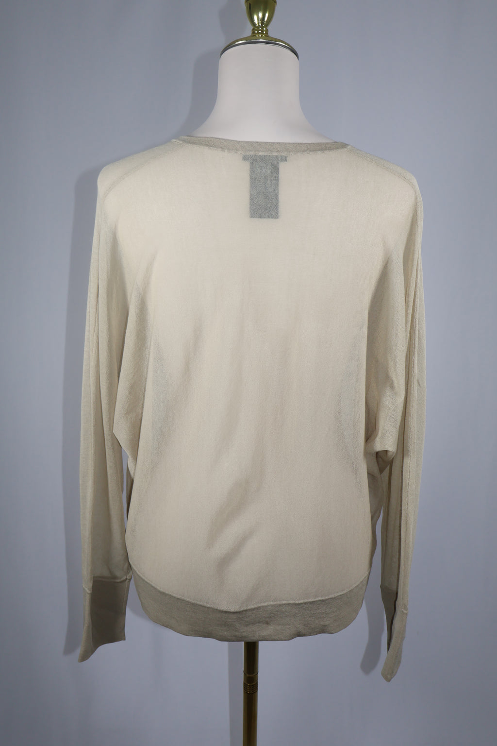 Lafayette 148 New York Cotton Blend V-Neck Sweater / Size M