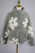 Thread & Supply High Pile Fleece Floral Jacket | Size S