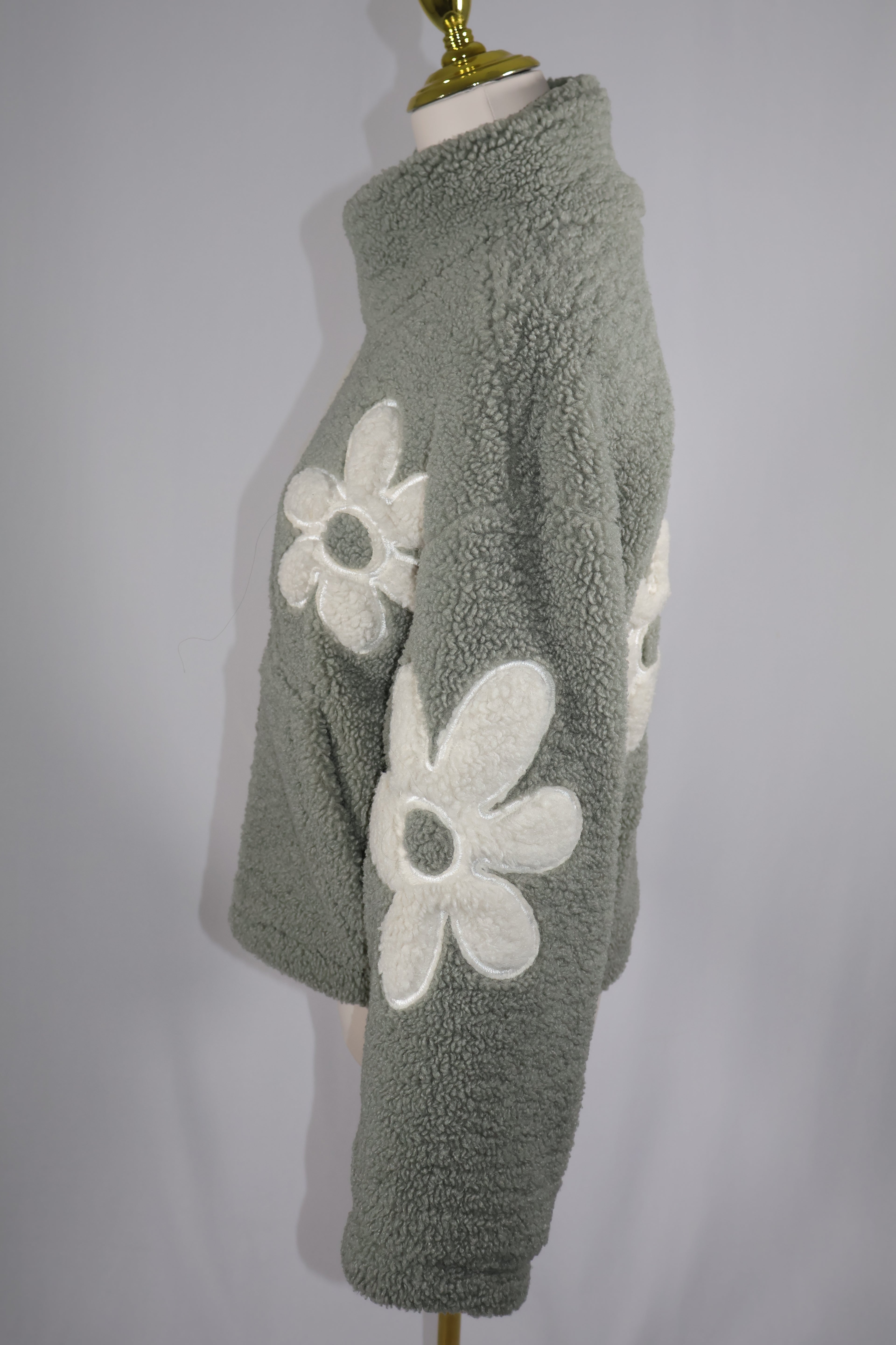 Thread & Supply High Pile Fleece Floral Jacket | Size S