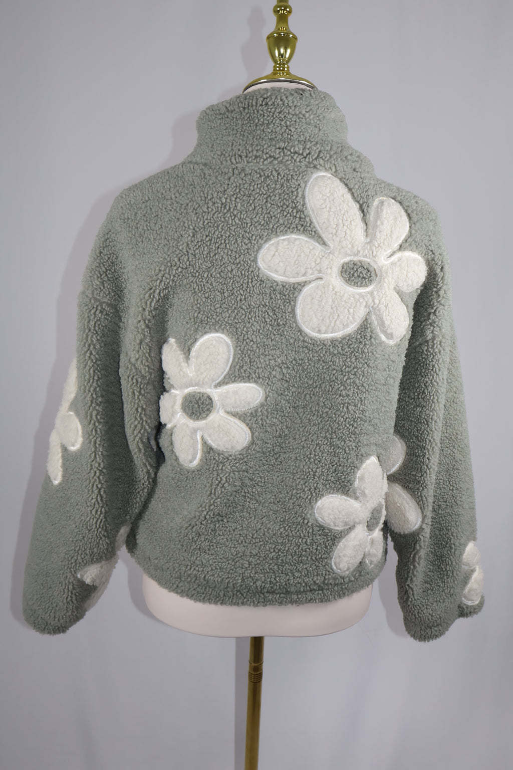 Thread & Supply High Pile Fleece Floral Jacket | Size S