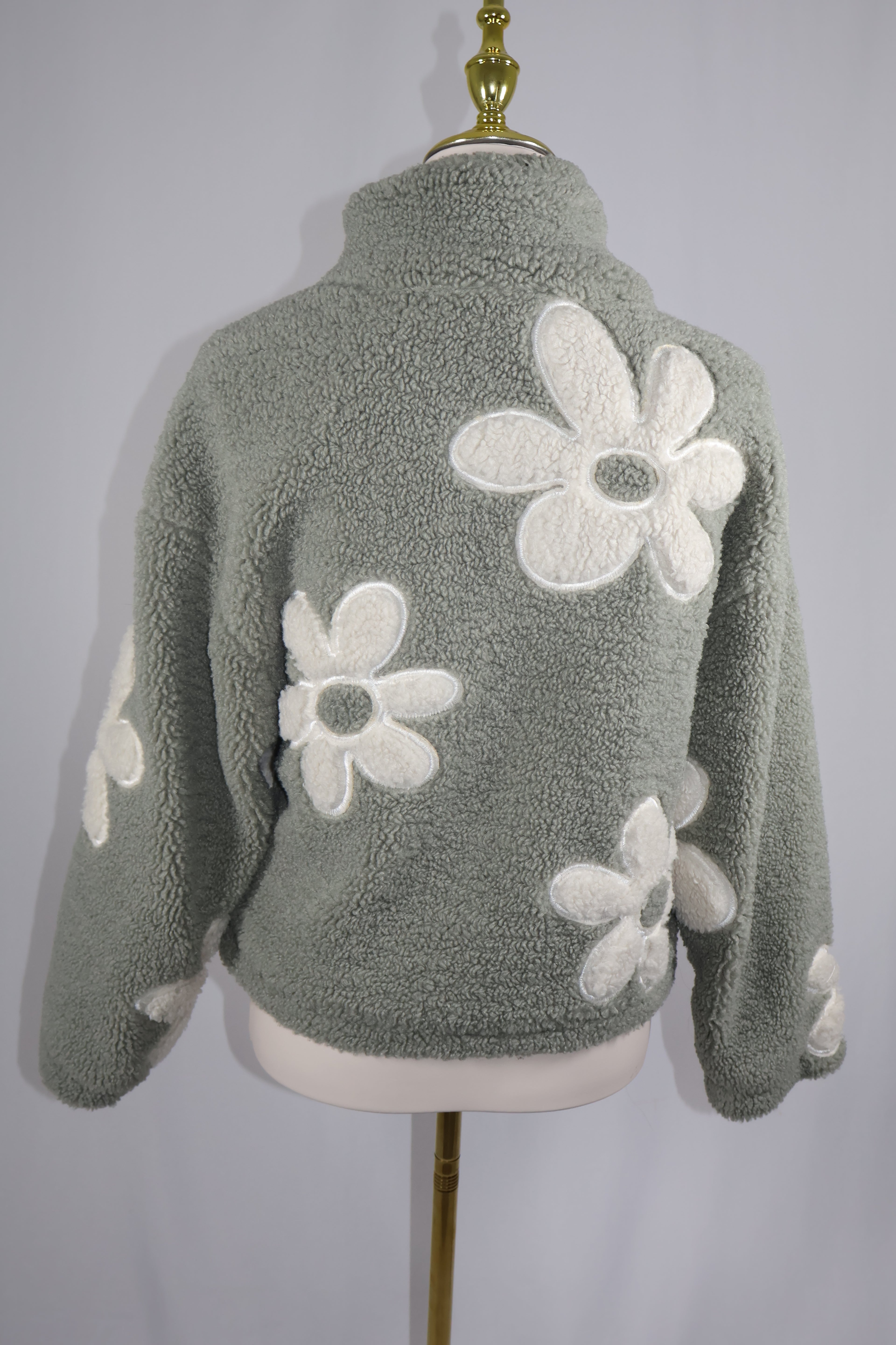 Thread & Supply High Pile Fleece Floral Jacket | Size S
