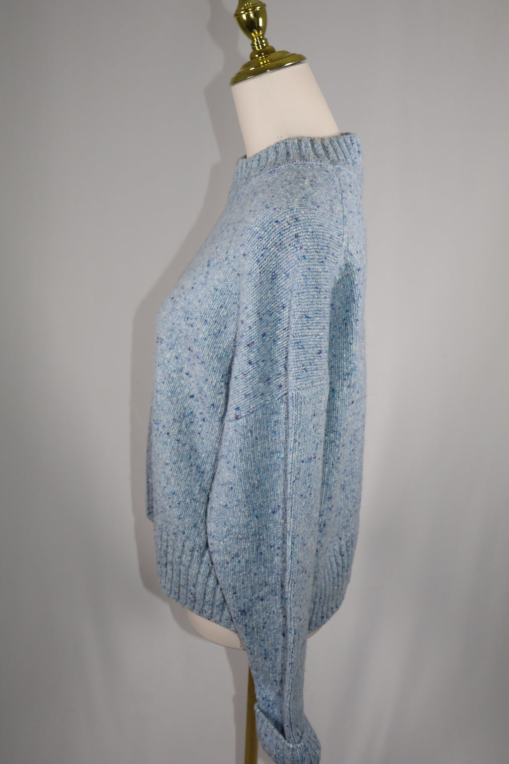 Vince Boxy High Neck Merino Wool Blend Sweater / Size M