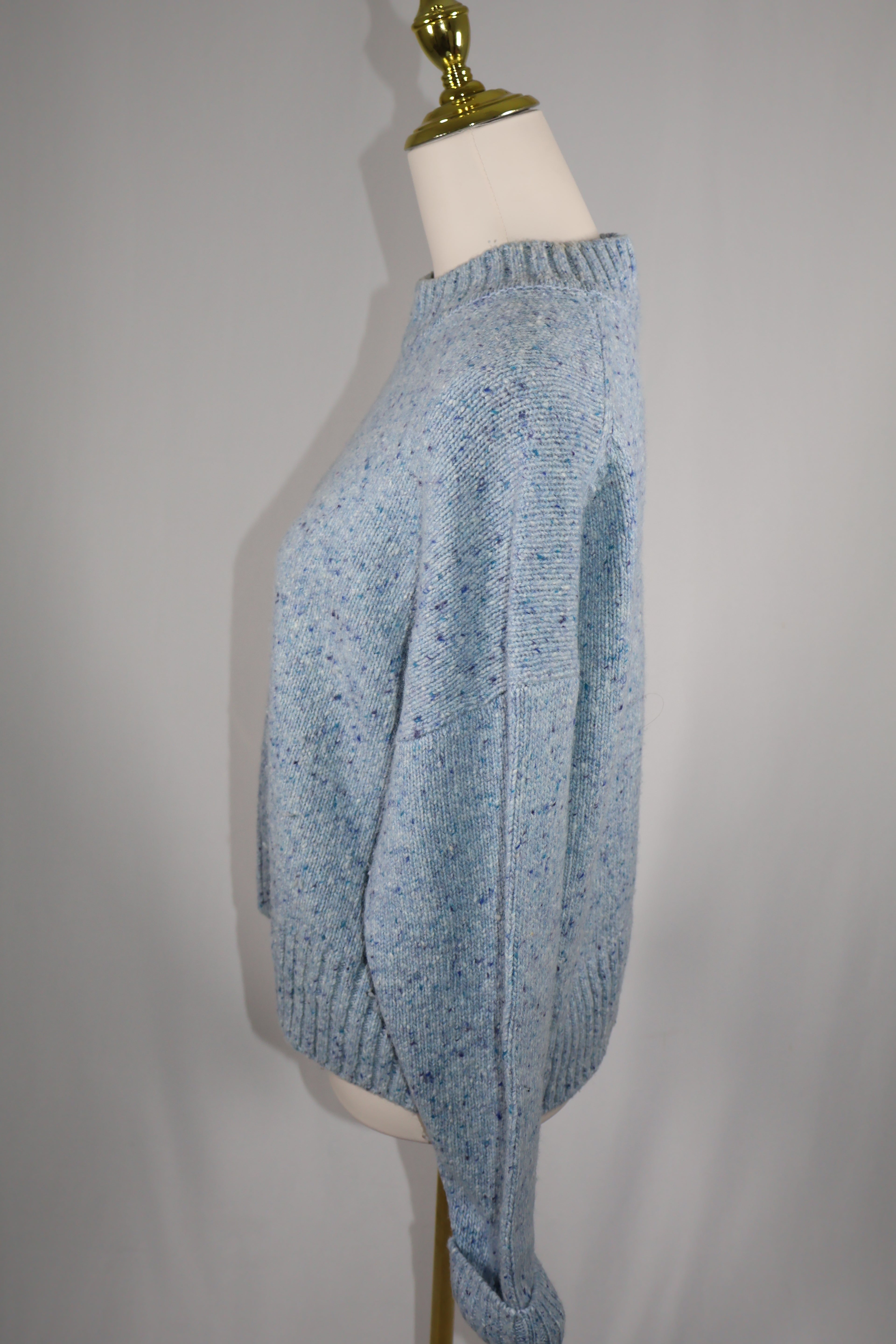 Vince Boxy High Neck Merino Wool Blend Sweater / Size M