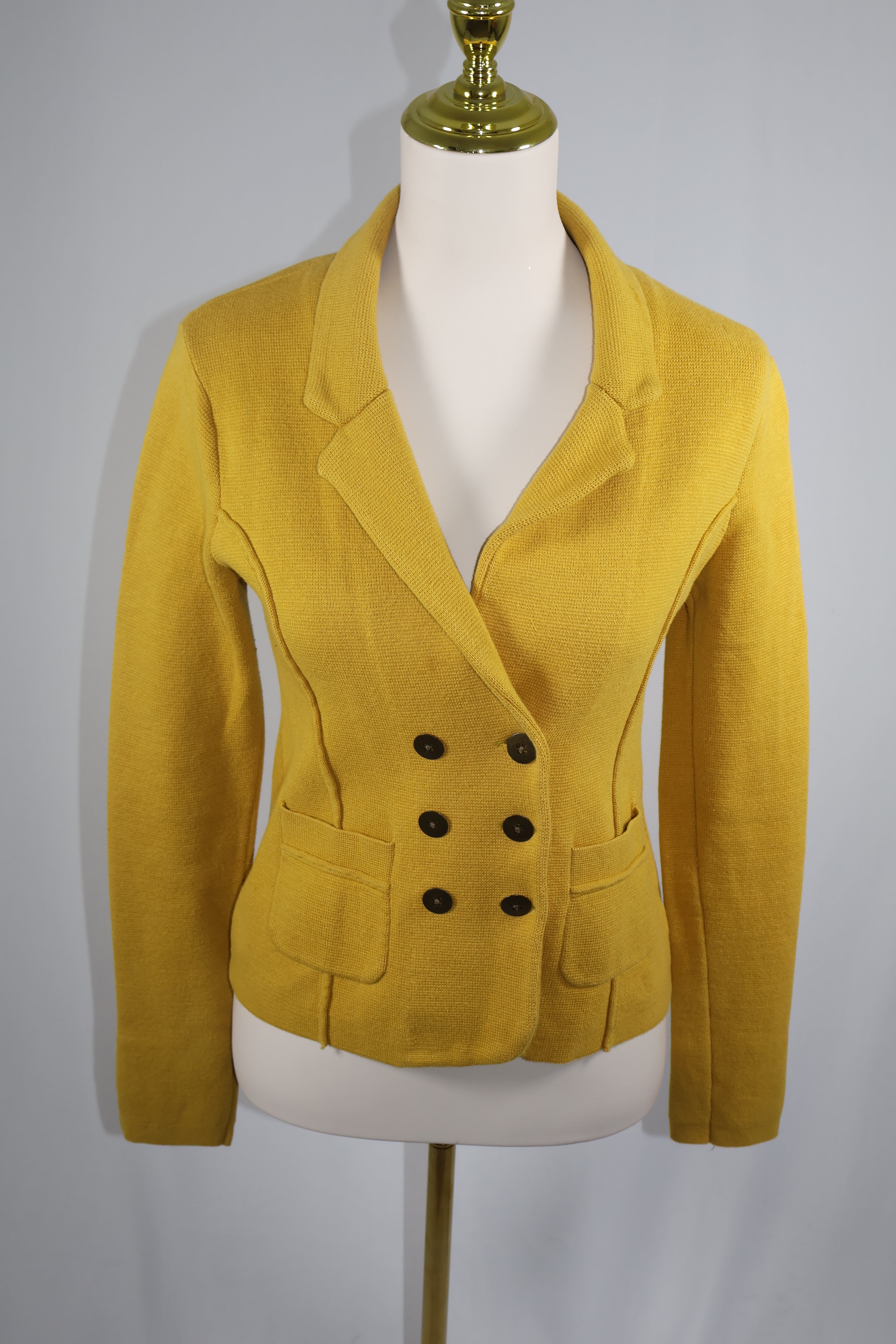 Knit Double Breasted Blazer / Size S