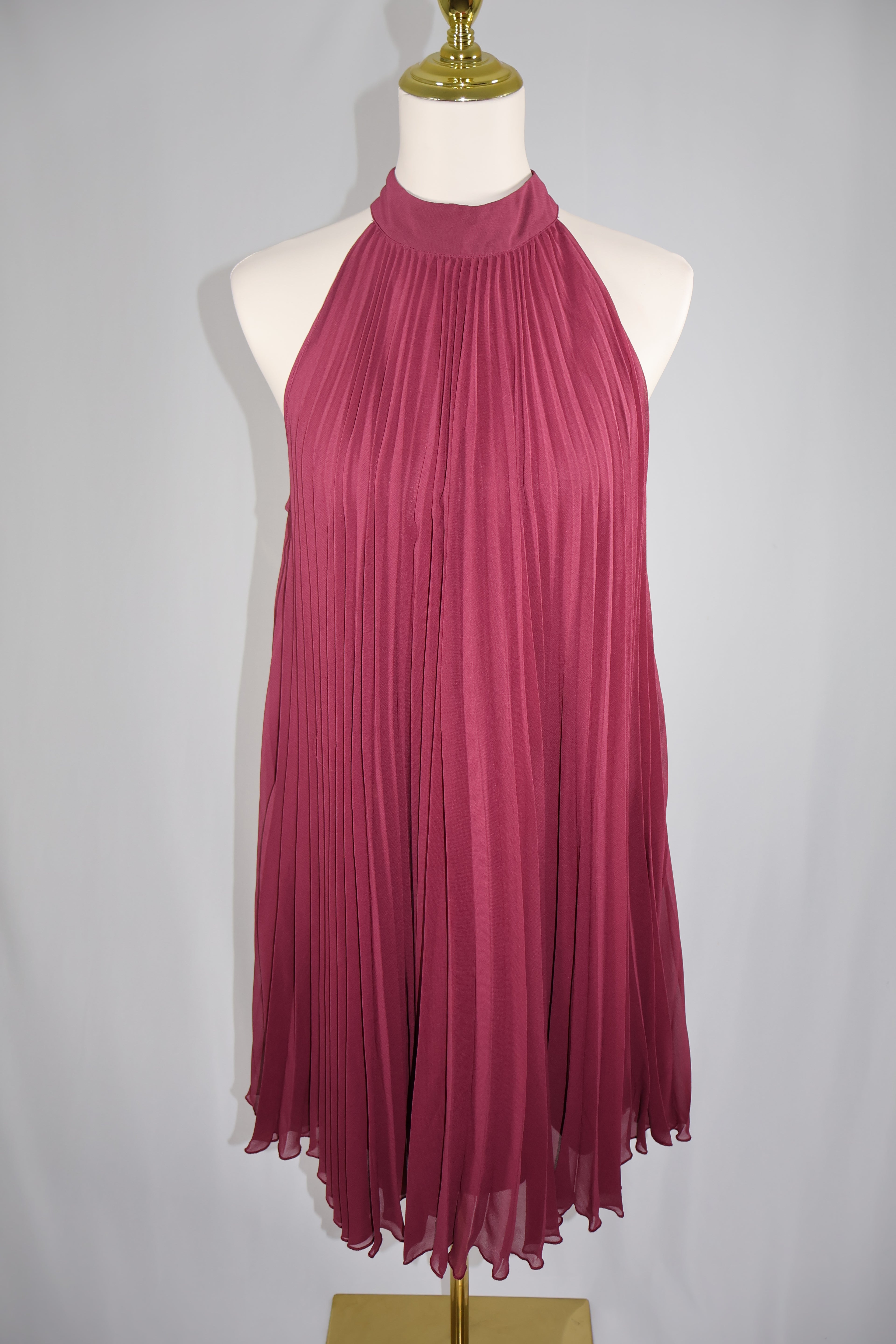 Sisley Pleated Halter Dress / Size M