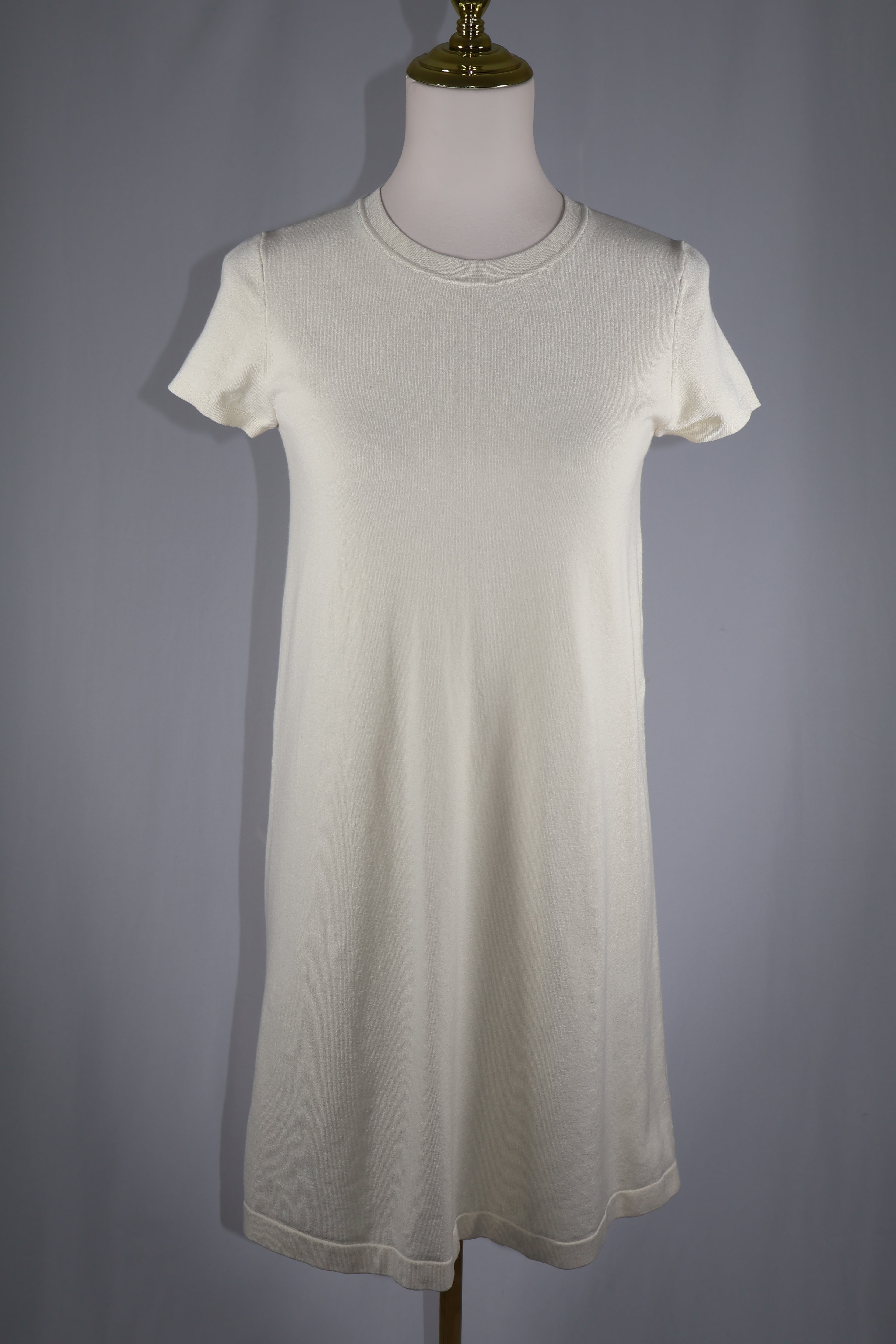 Theory Ivory Knit Empire Dress / Size S