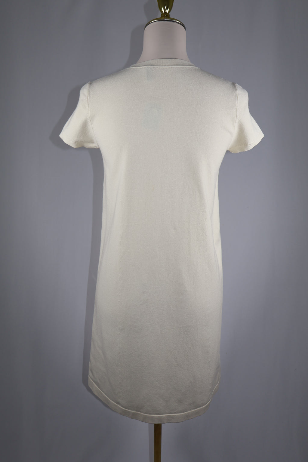 Theory Ivory Knit Empire Dress / Size S