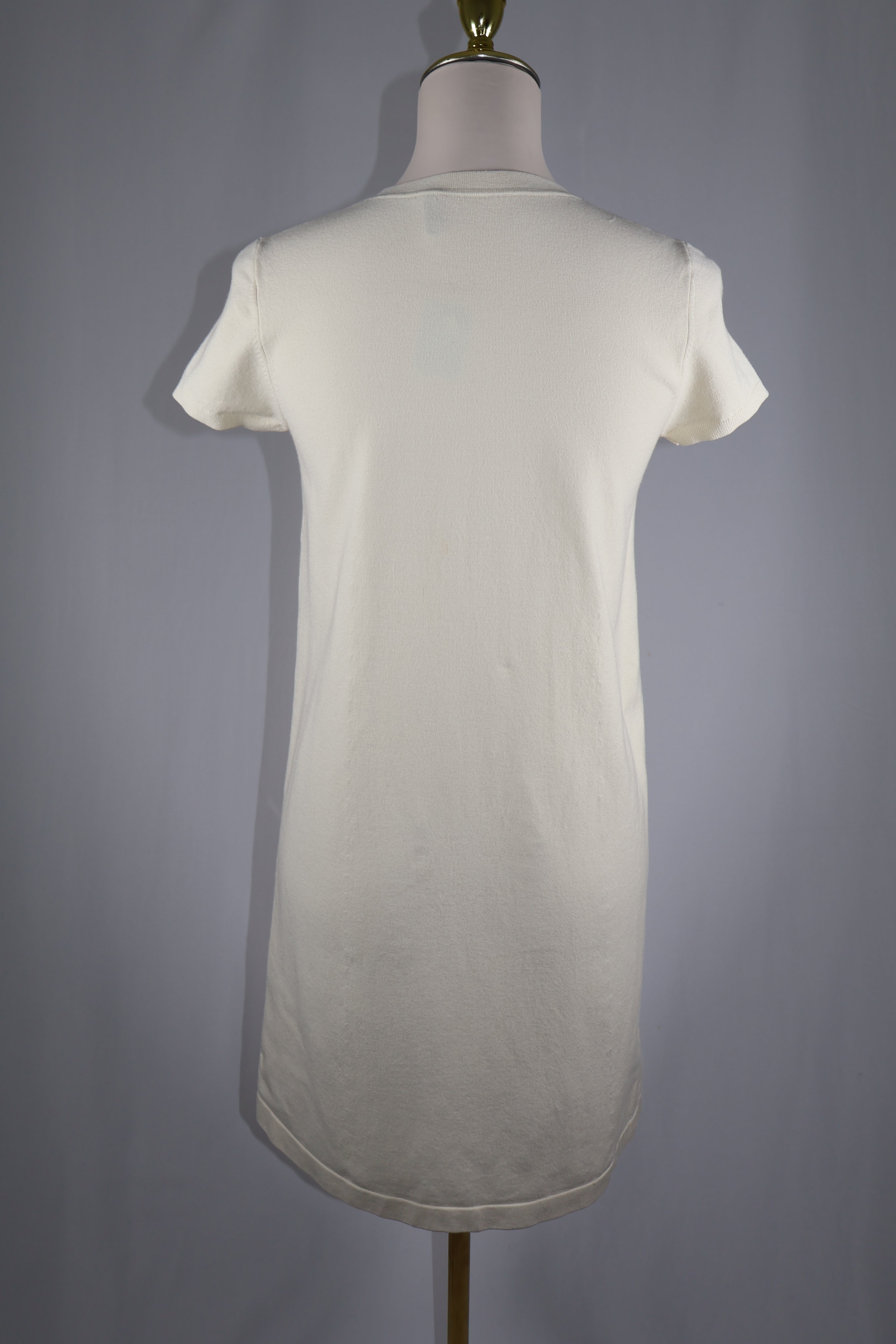 Theory Ivory Knit Empire Dress / Size S
