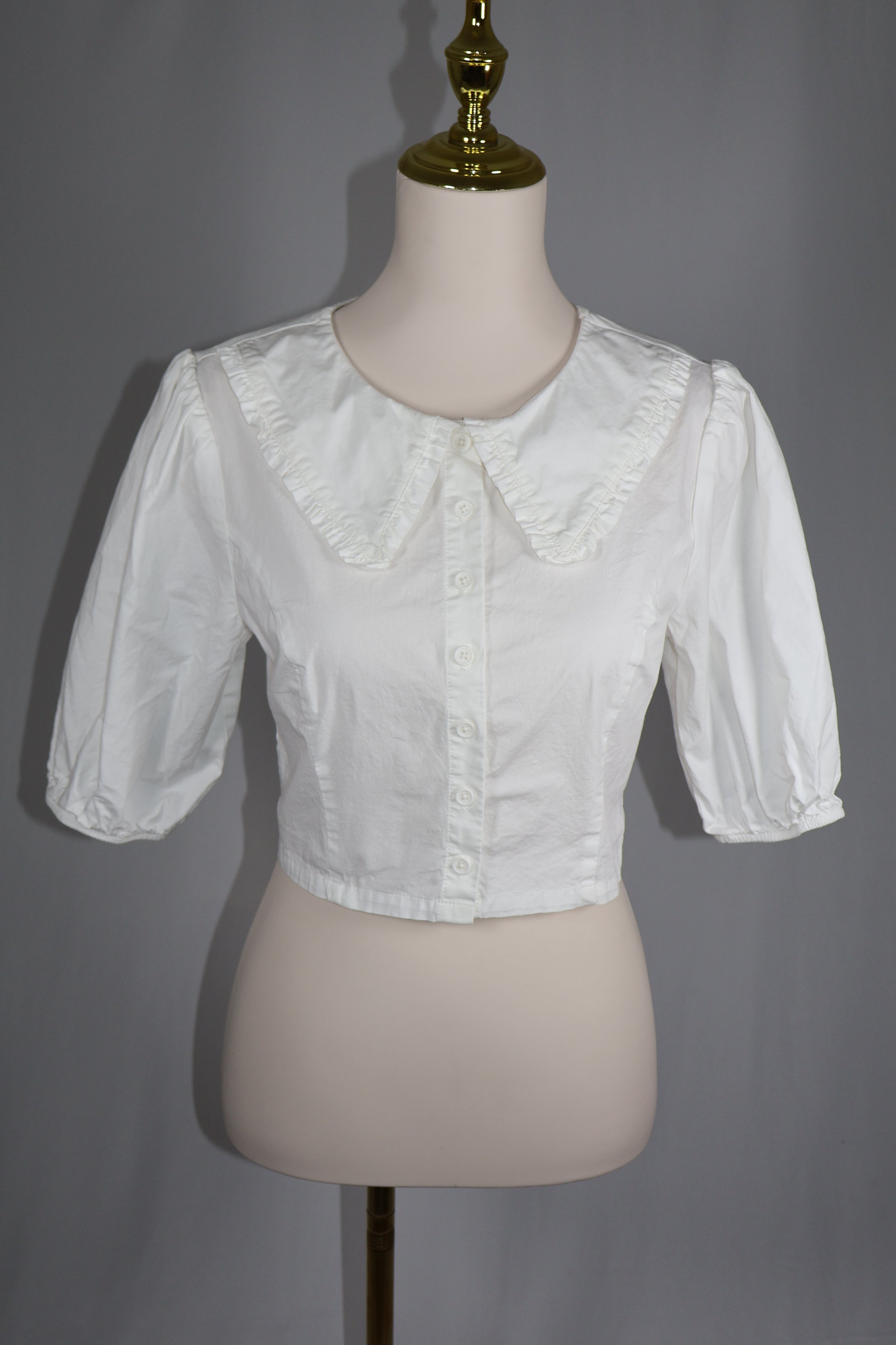 Wild Fable Peter Pan Collar Crop Blouse / Size M
