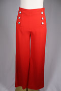 Rampage High-Waisted Sailor Button Trousers (Y2K) / Size S