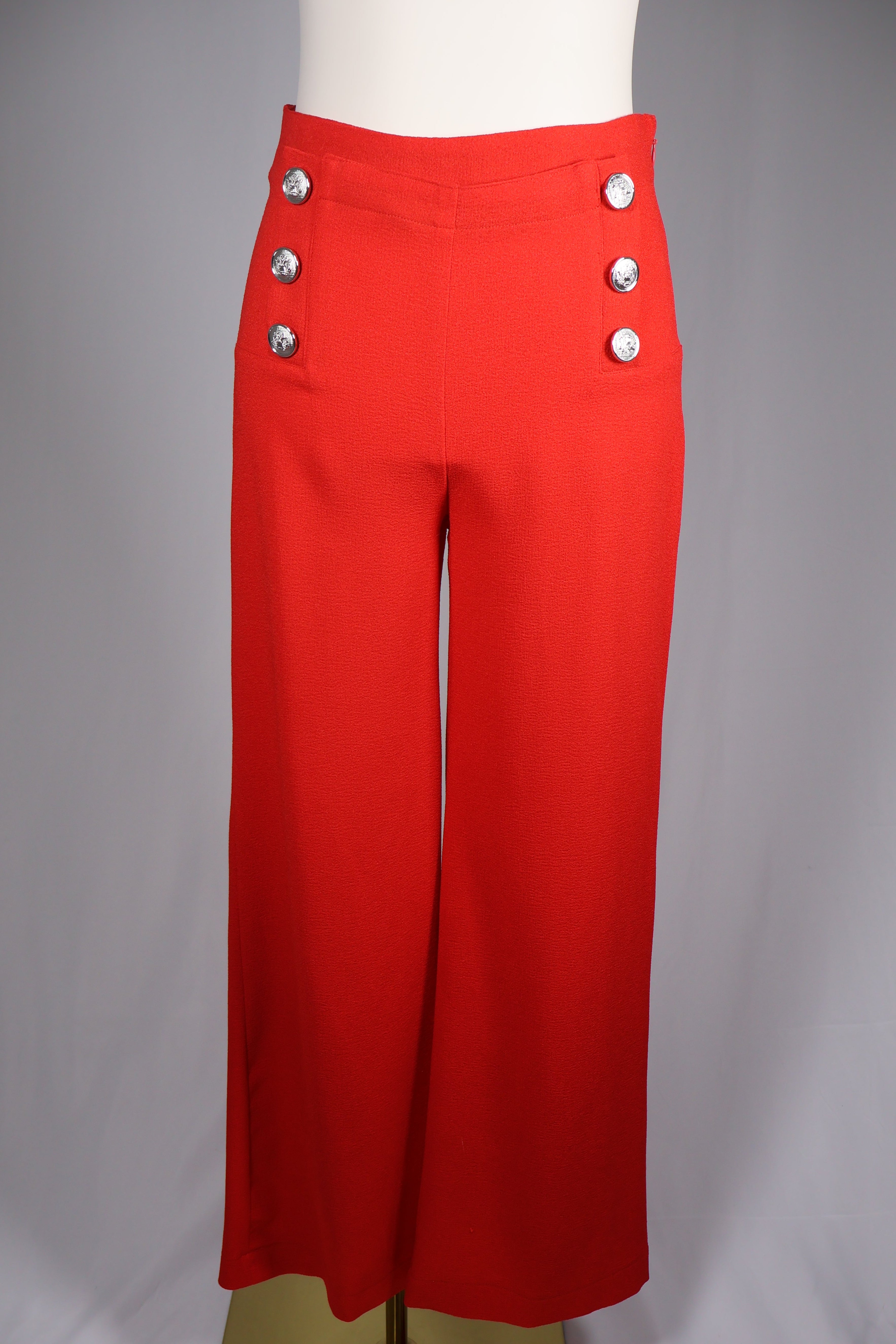 Rampage High-Waisted Sailor Button Trousers (Y2K) / Size S