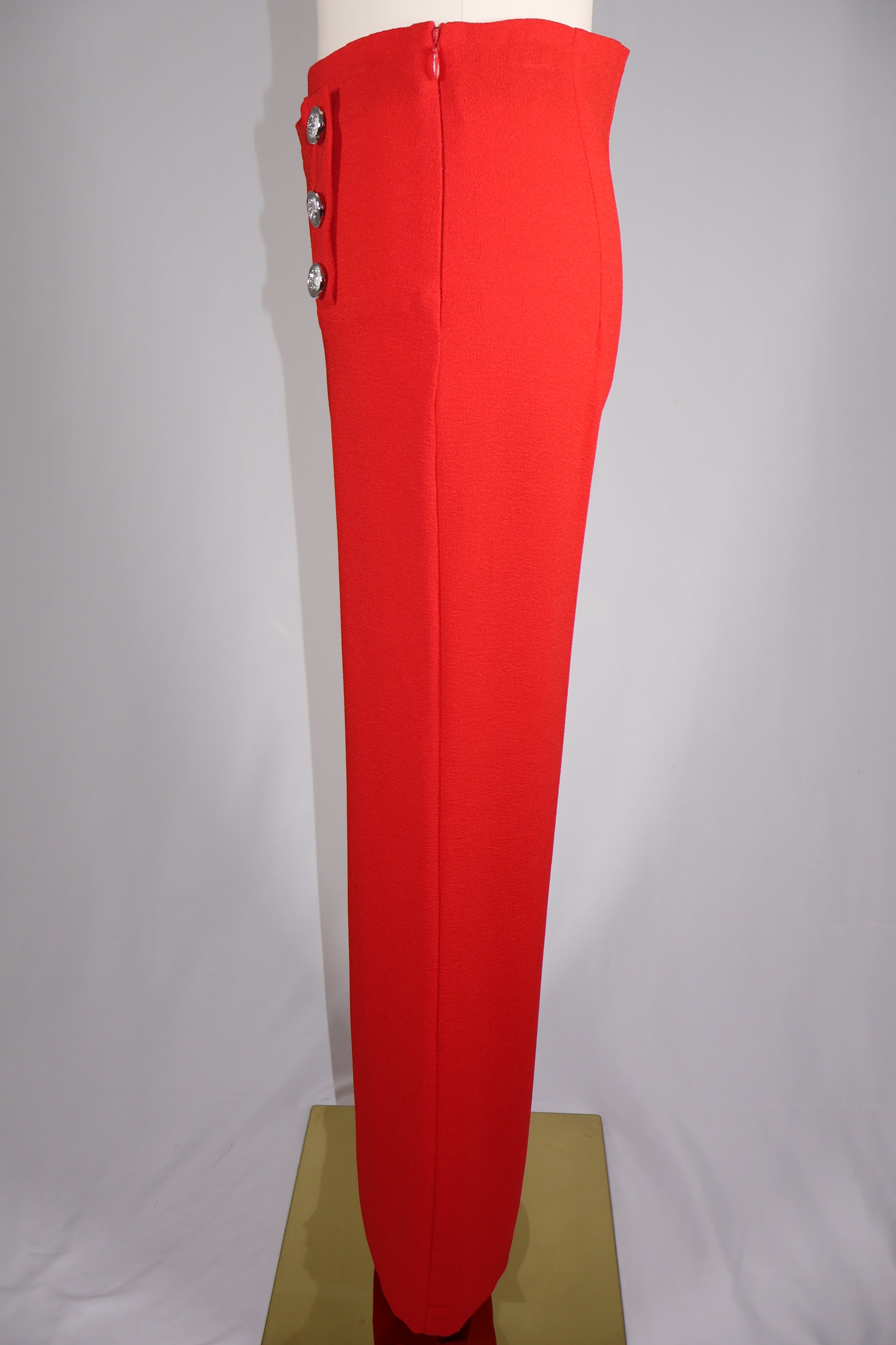 Rampage High-Waisted Sailor Button Trousers (Y2K) / Size S