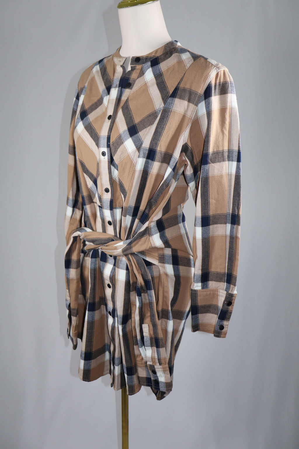 Derek Lam Plaid Tie Waist Dress / Size 8