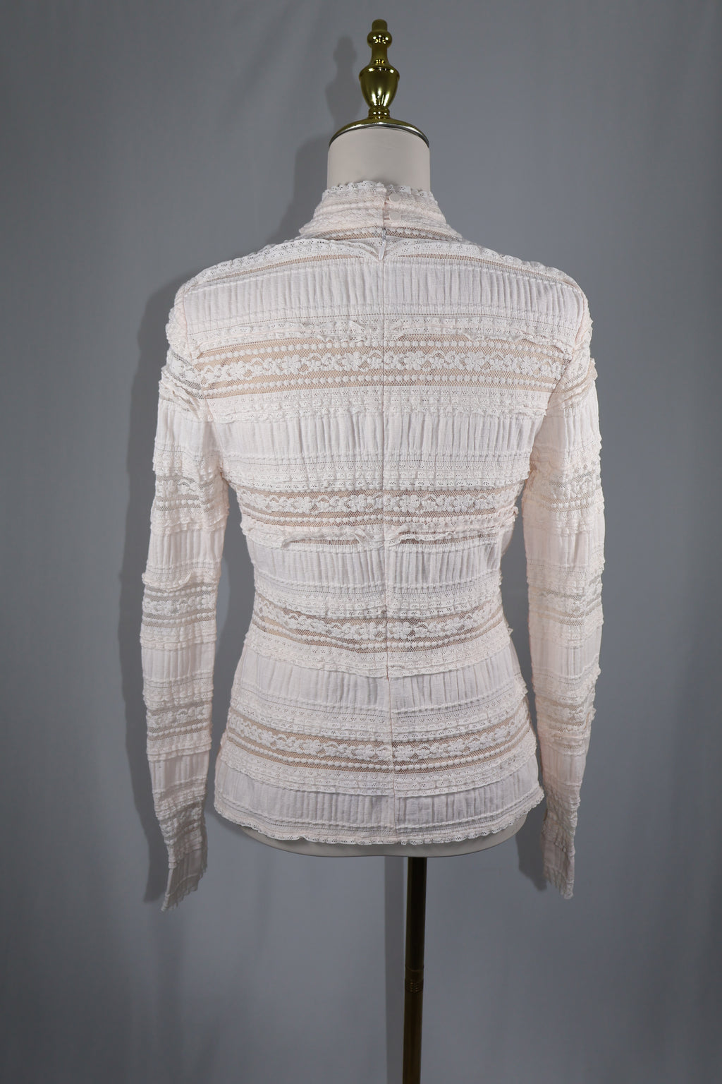 Cinq A Sept Cecily Lace Choker V-neck Top In Pink / Size L