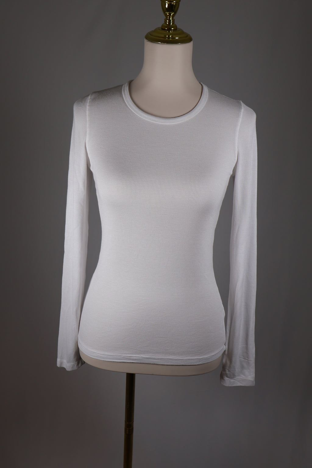 Splendid Ribbed Long Sleeve Top White / Size S