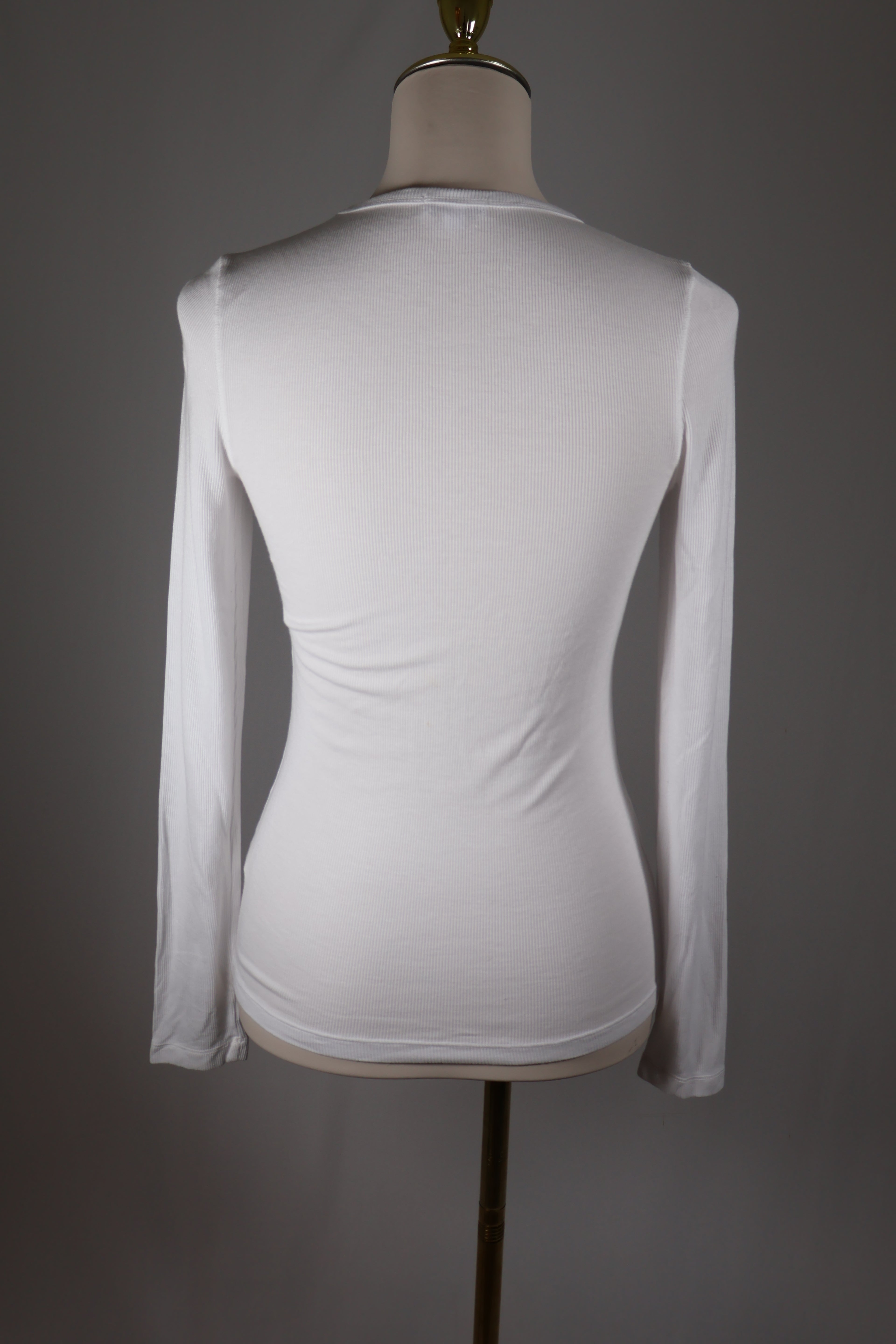 Splendid Ribbed Long Sleeve Top White / Size S
