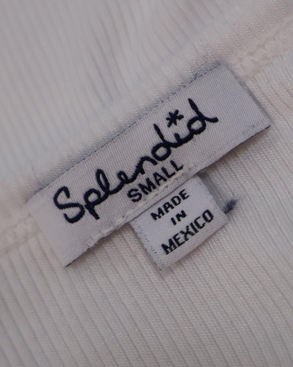 Splendid Ribbed Long Sleeve Top White / Size S