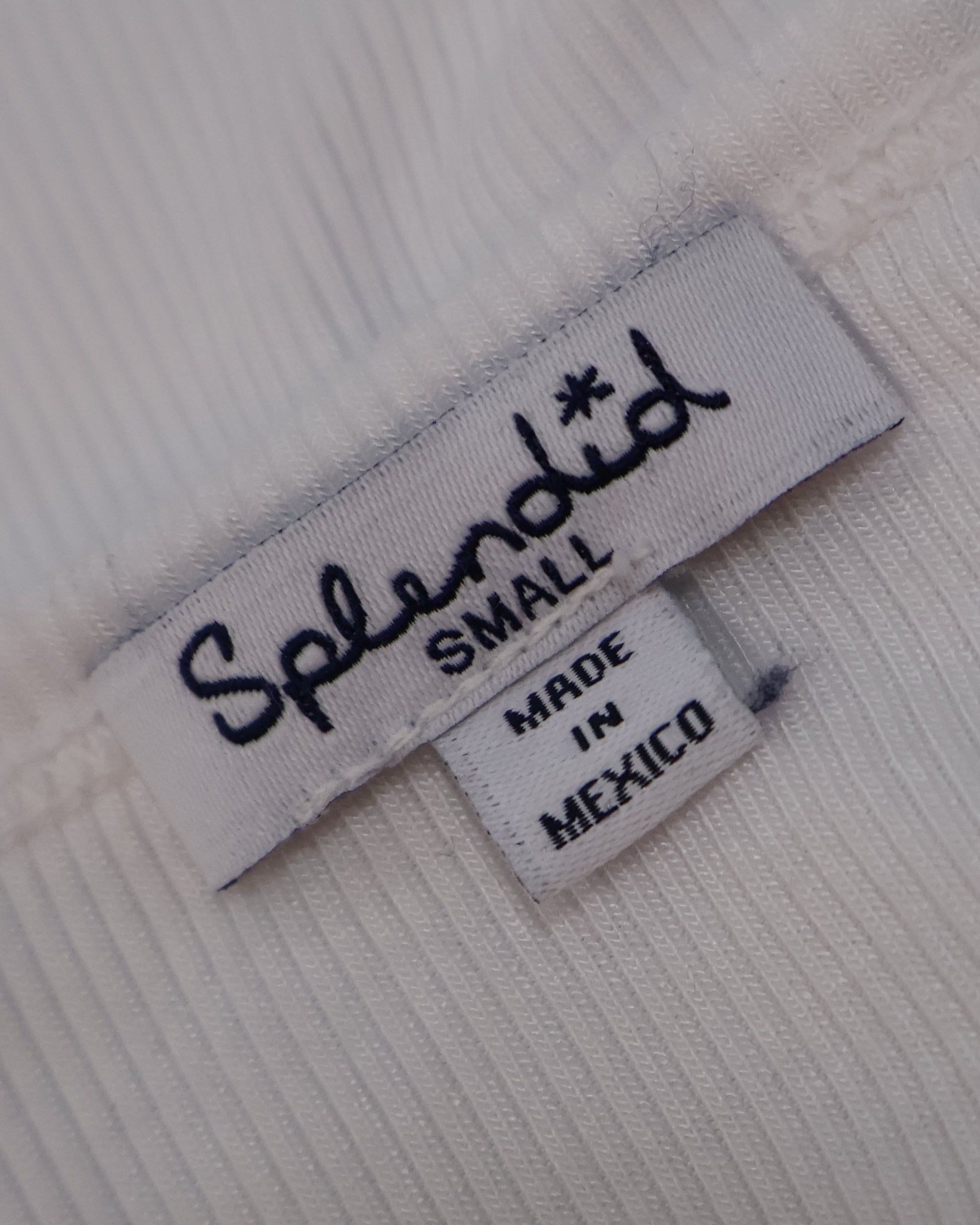 Splendid Ribbed Long Sleeve Top White / Size S