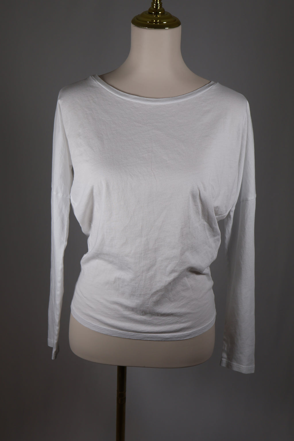 Frame Le Mid Rise Garçon Long Sleeve Top White / Size S