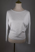 Frame Le Mid Rise Garçon Long Sleeve Top White / Size S