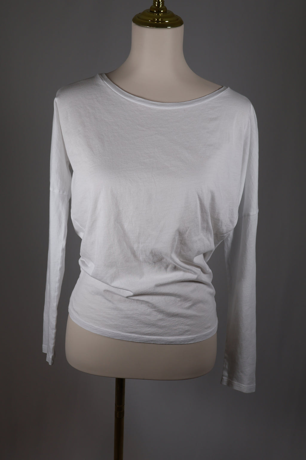 Frame Le Mid Rise Garçon Long Sleeve Top White / Size S