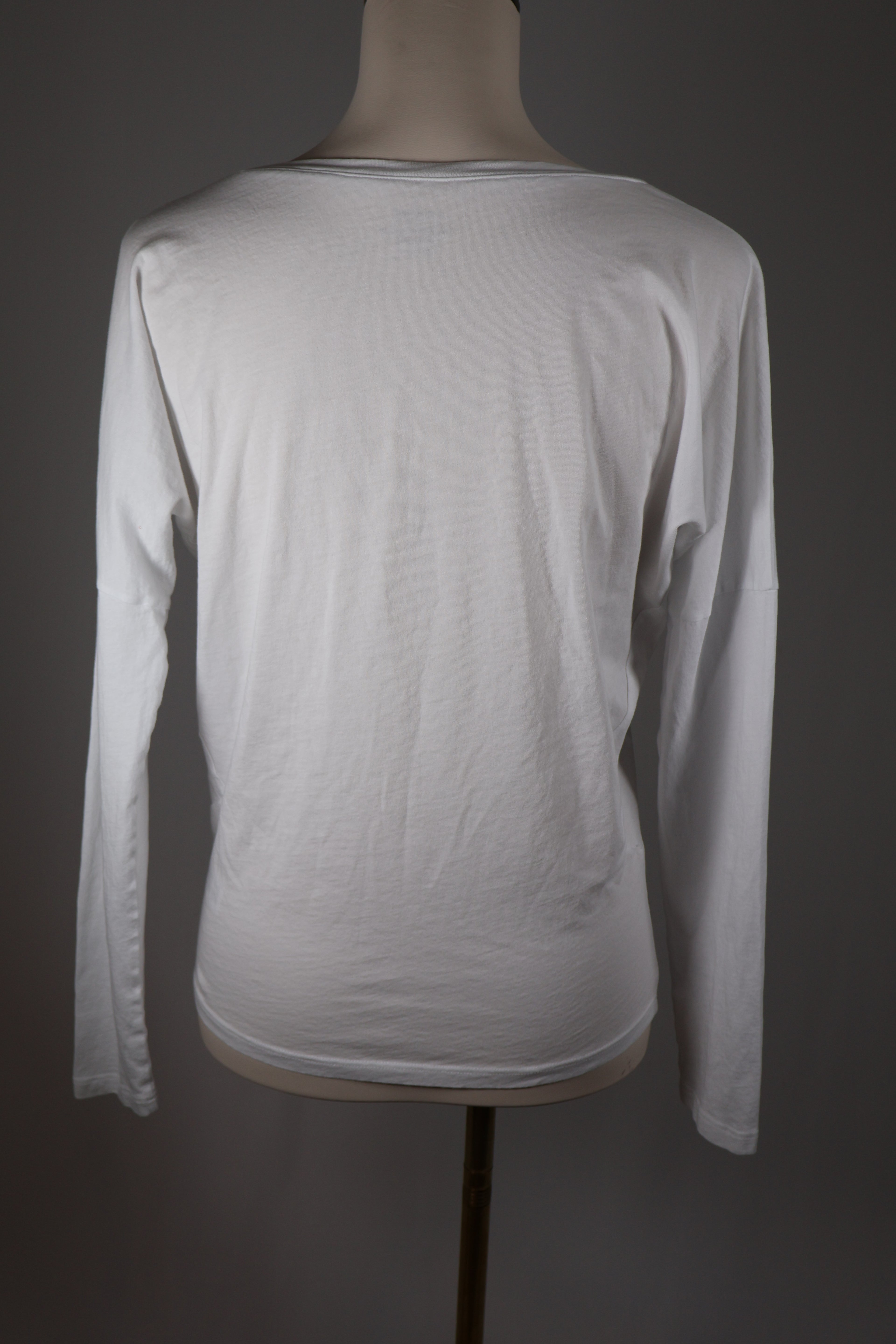 Frame Le Mid Rise Garçon Long Sleeve Top White / Size S