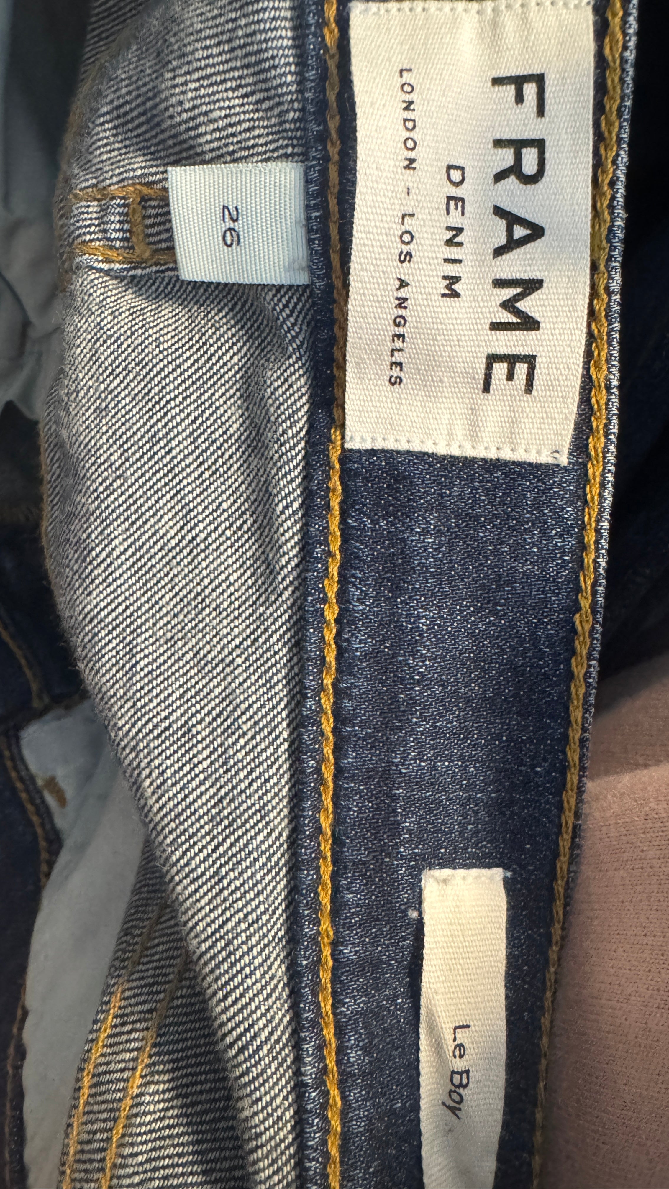 Frame Le Boy Dark Wash Denim Jeans / Size 26