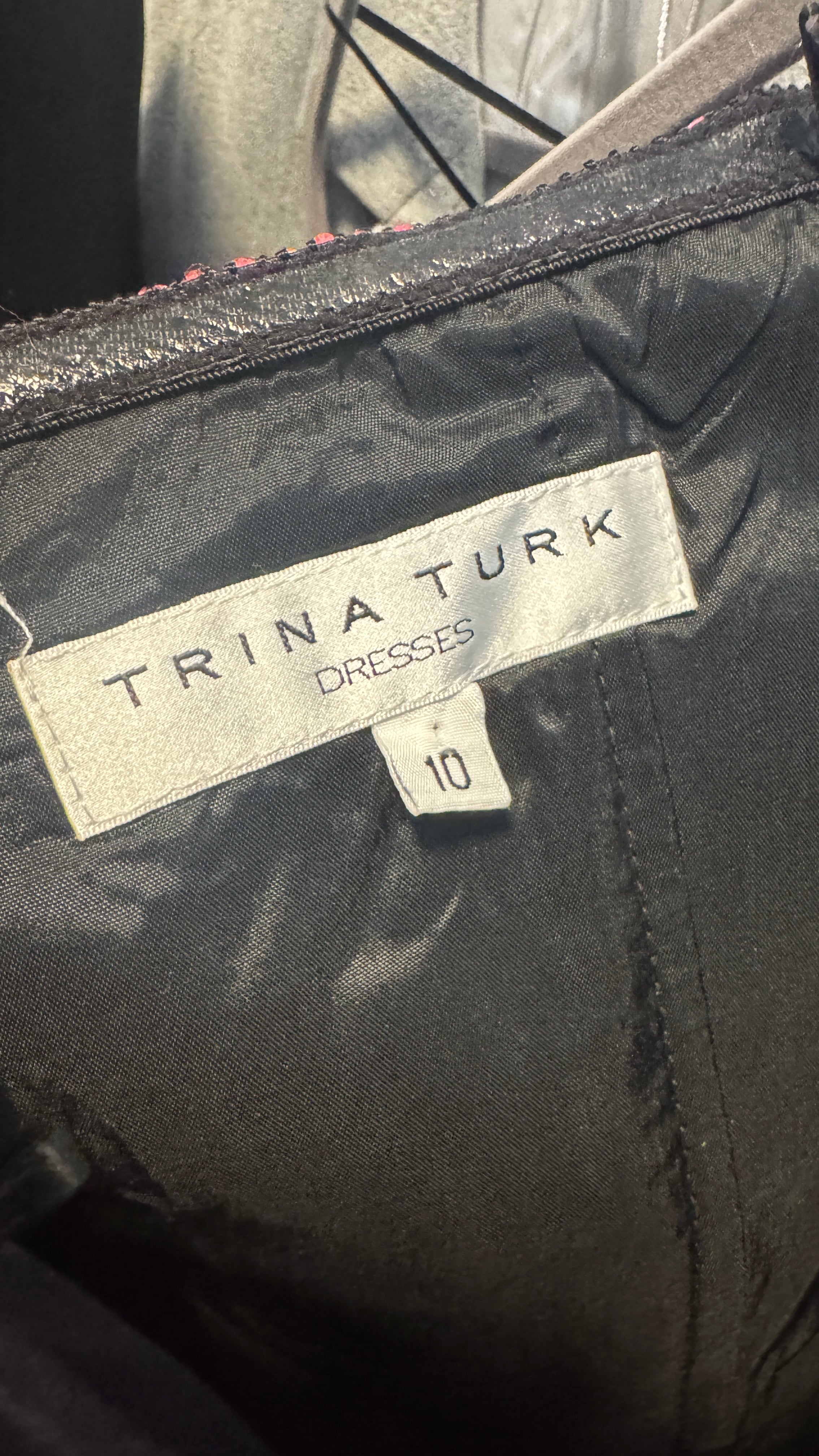 Trina Turk Strapless Geometric Dress / Size 10