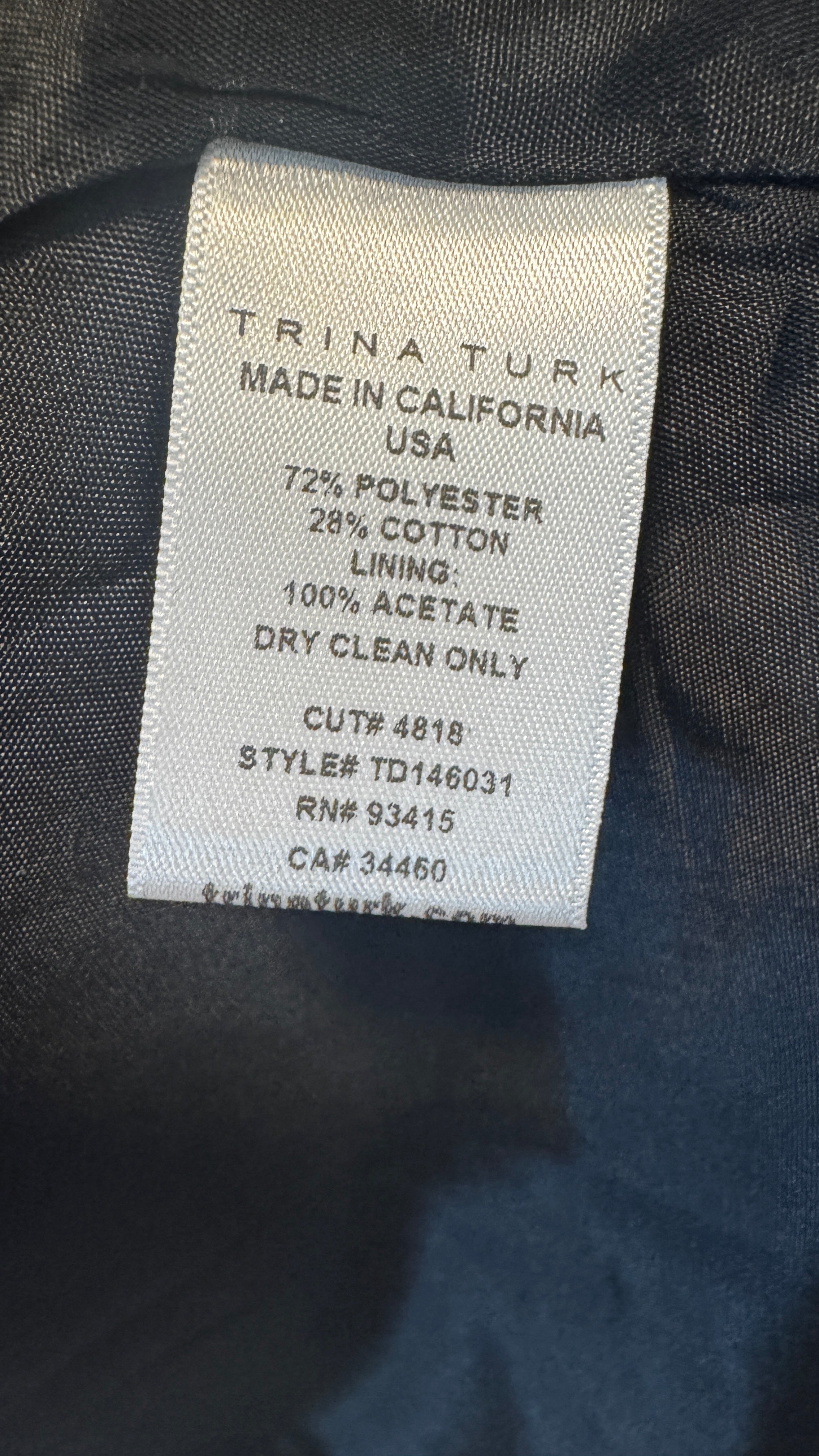 Trina Turk Strapless Geometric Dress / Size 10