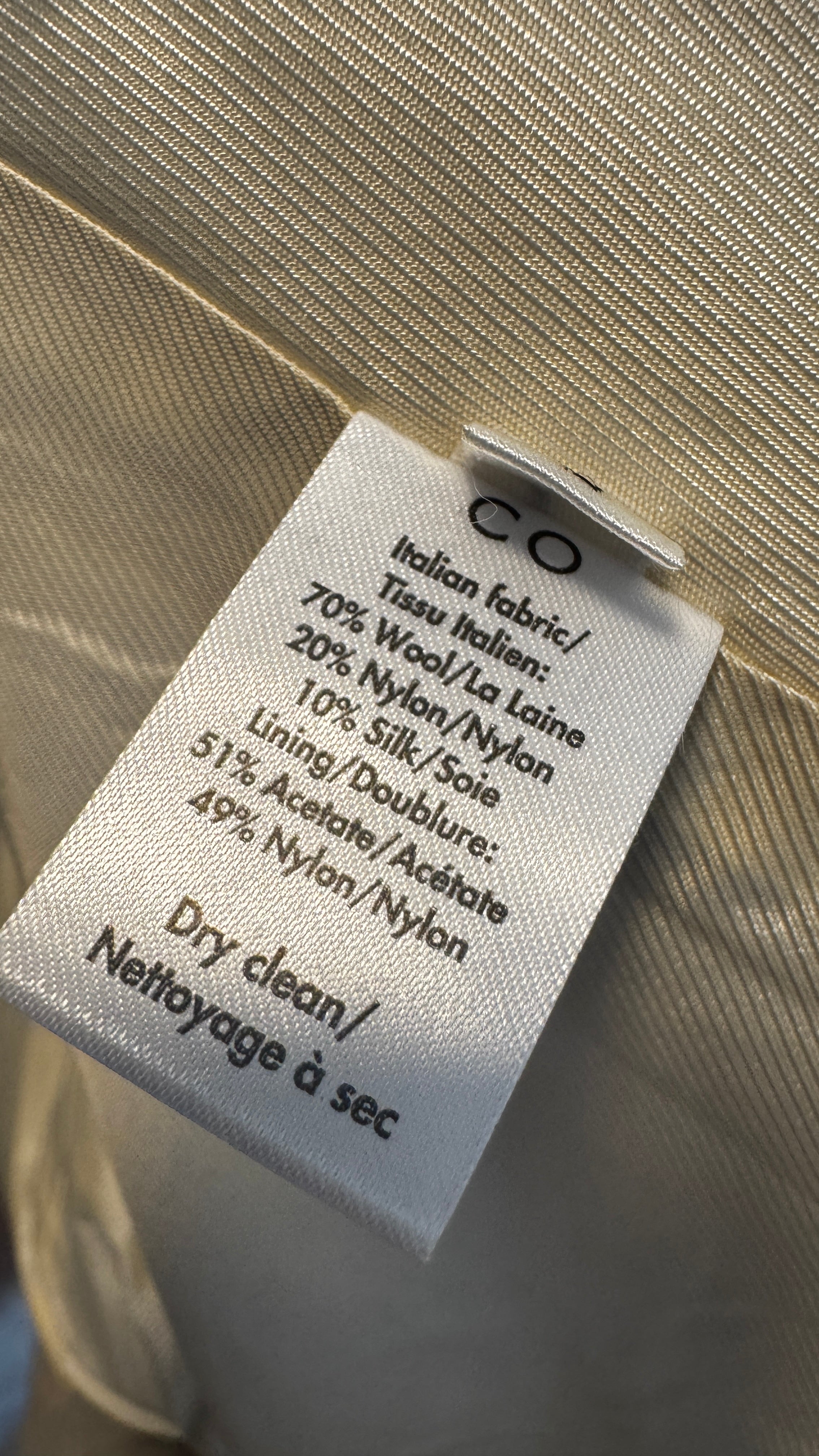 CO. Wool-Silk Top Button Coat / Size S