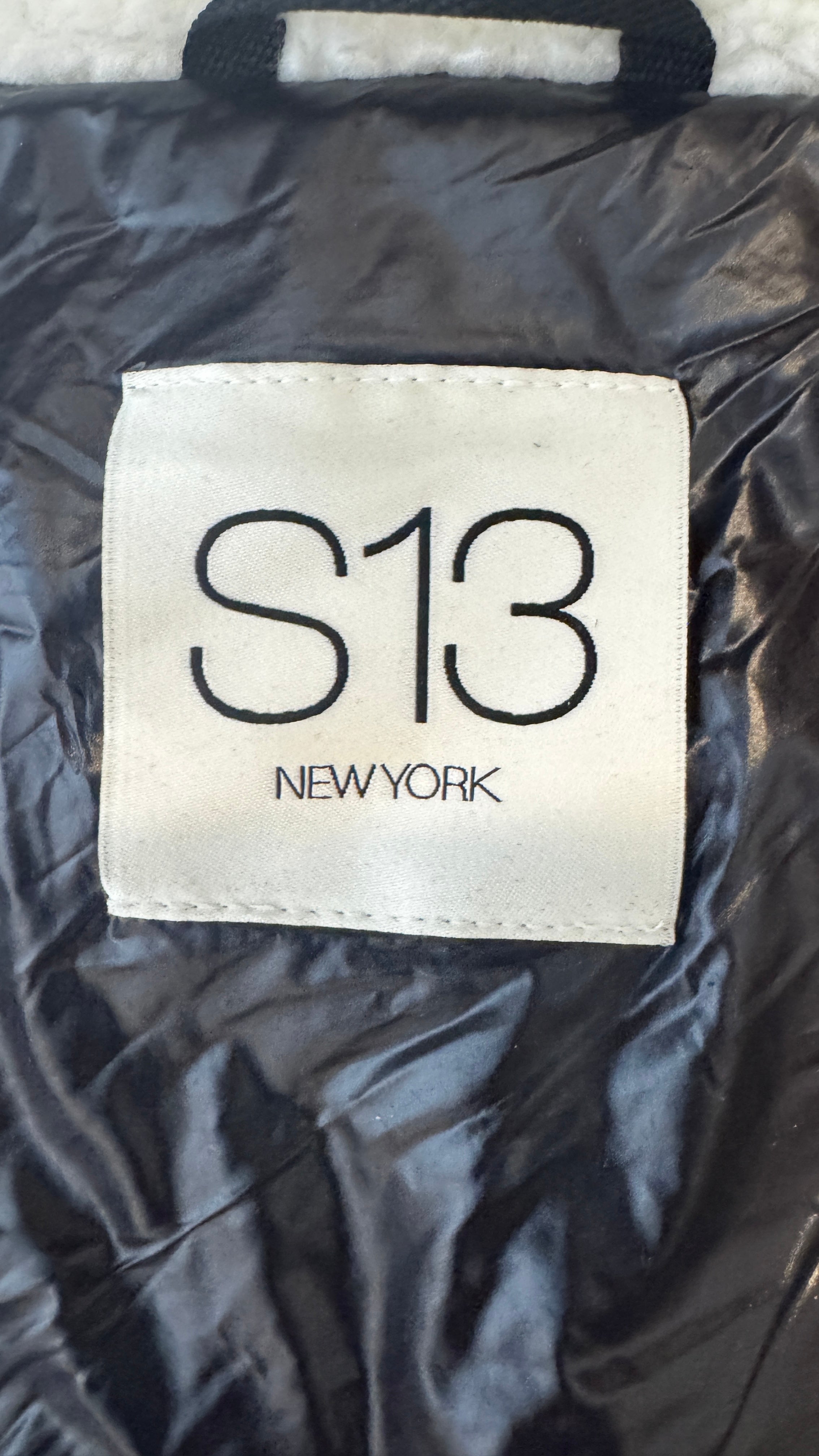 S13 Annie Faux Sherpa Puffer Vest | Size L